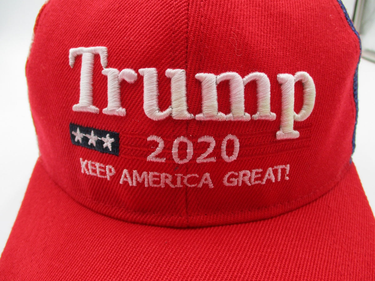 Trump 2020 Keep America Great Hat Cap Snap Back Mens One Size Red Flag USA2