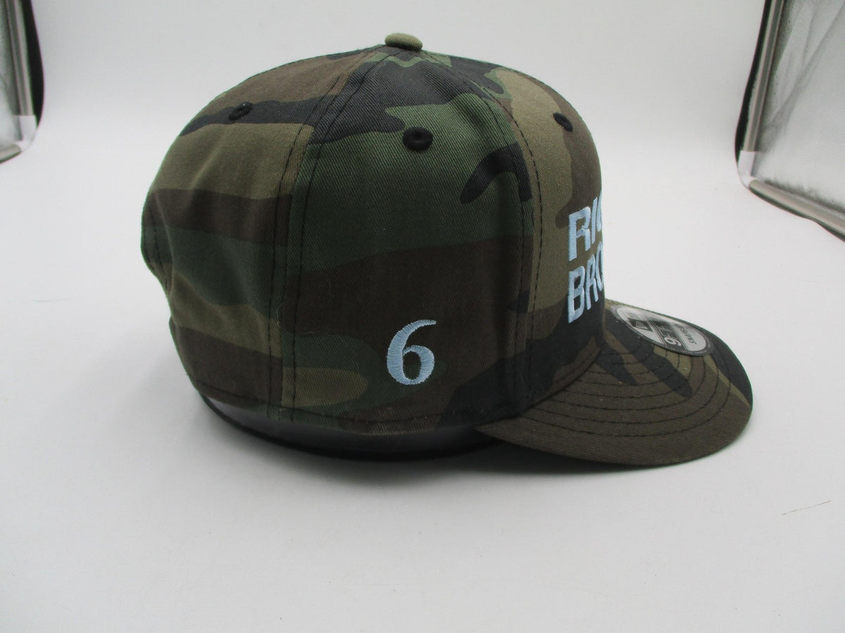 New Era Hat Cap Snap Back Mens One Size Green Camo Rich BrokeBoy Slogan7