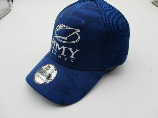 New Era HMY Yachts Hat Cap Fitted Mens L/XL Blue Mesh Camo Baseball 39THIRTY0