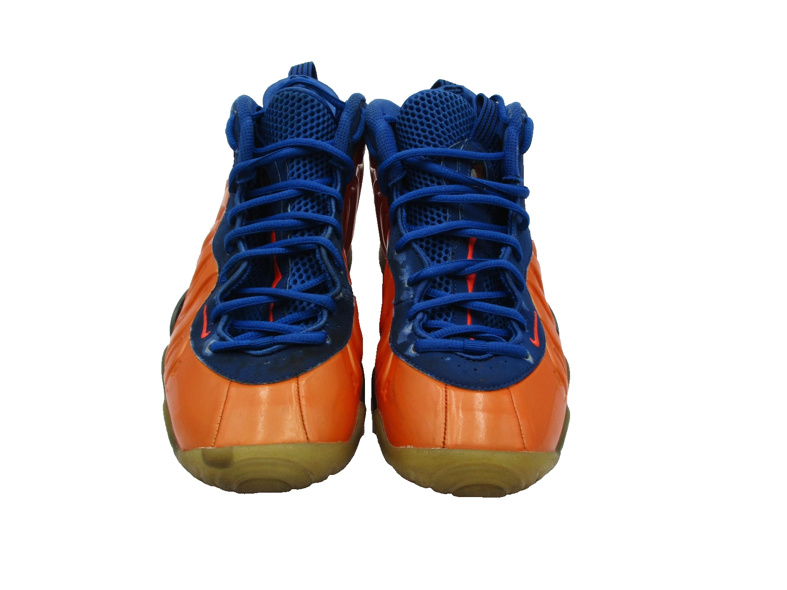 Nike Little Posite One NY Knicks Size 7Y Orange Blue Foamposite 644791800 1O64