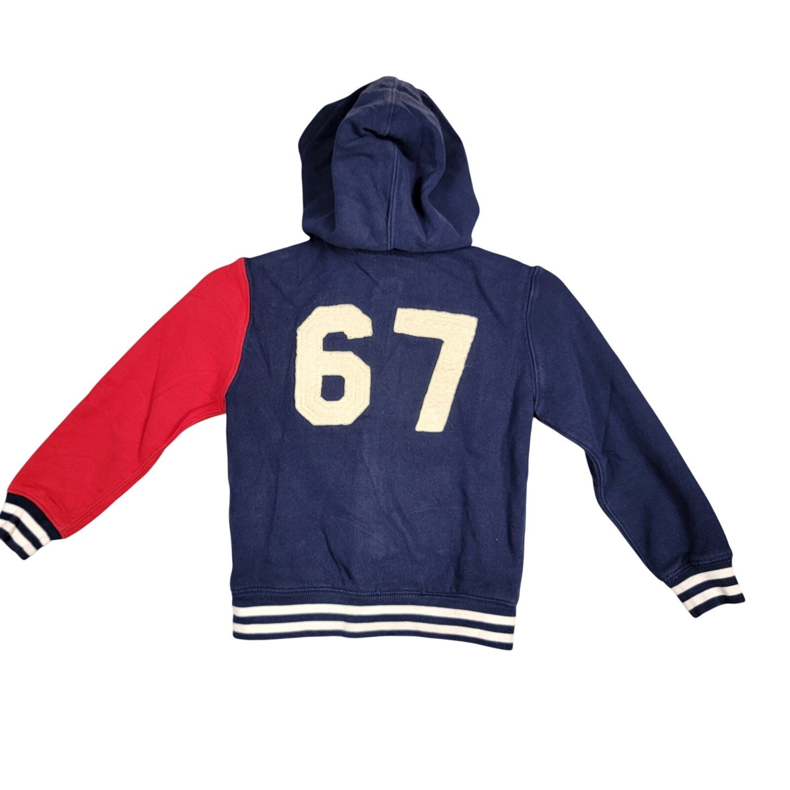 Polo Ralph Lauren Kids Zip Hoodie Size 6 Red Navy 67 Varsity Jacket Style
