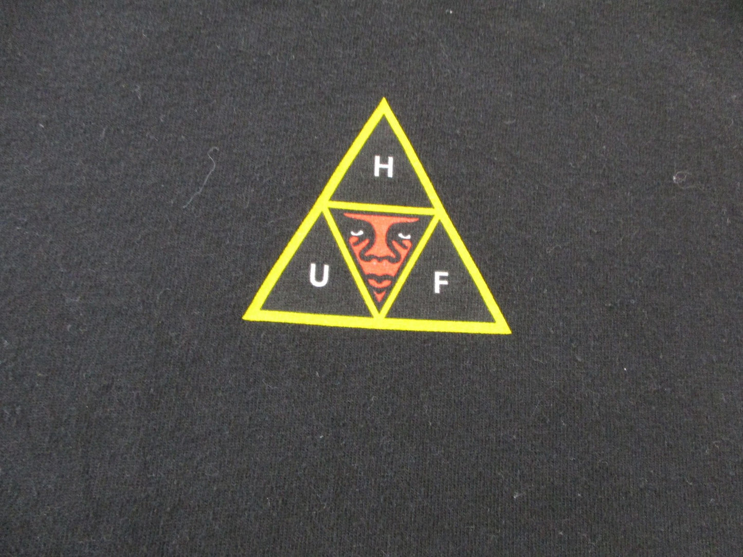 HUF Shirt Mens XL Black Triple Triangle Graphic Skate Streetwear Logo Tee 15553