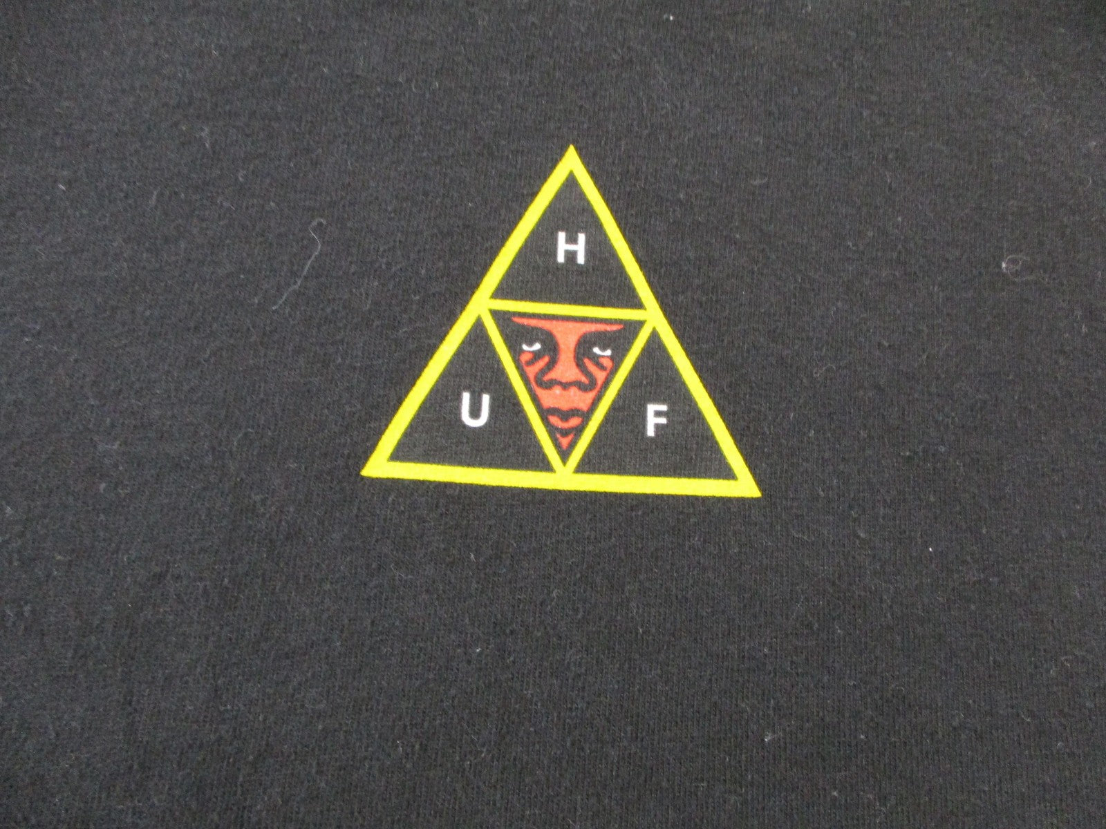 HUF Shirt Mens XL Black Triple Triangle Graphic Skate Streetwear Logo Tee 15553