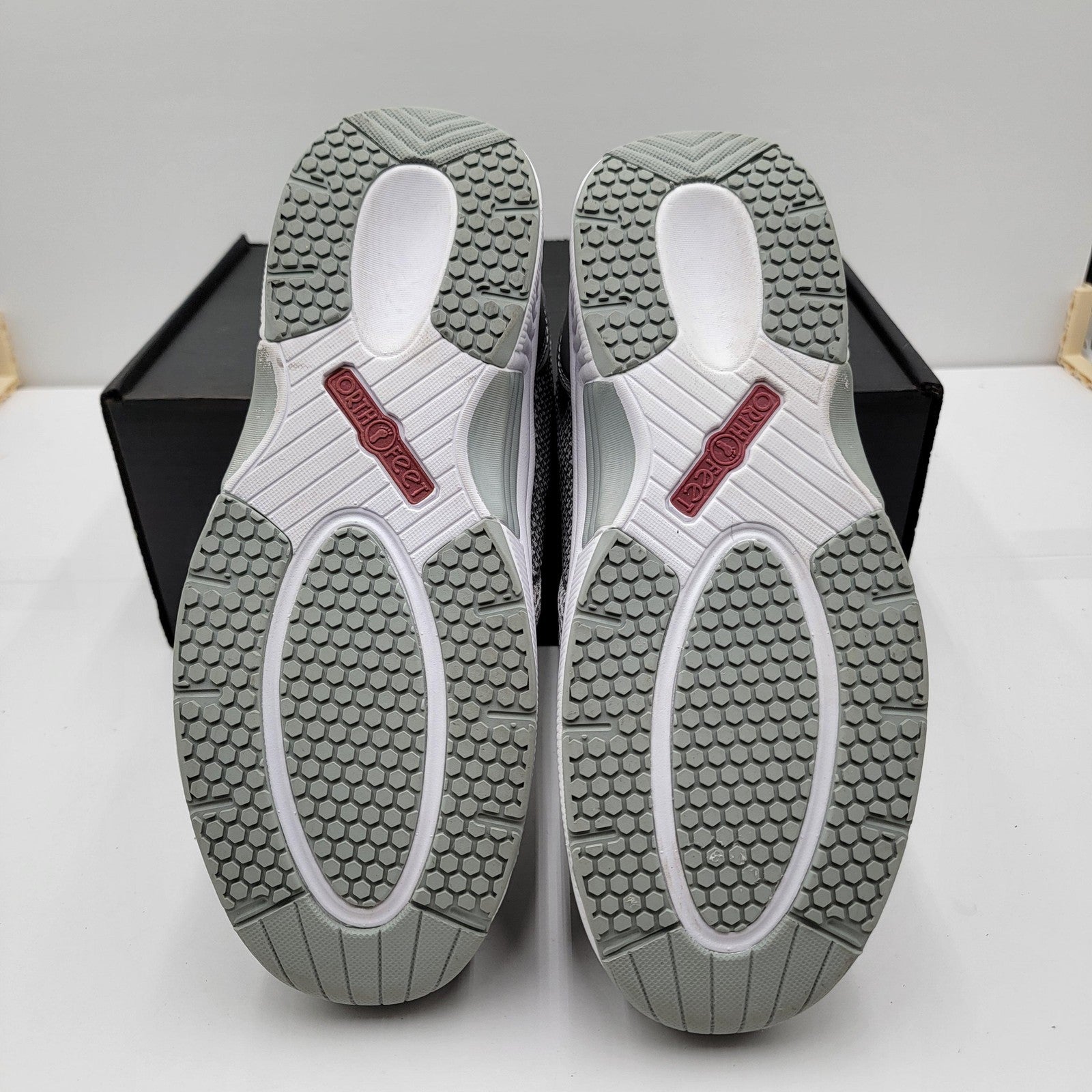 Orthofeet Shoes Men Sz 8 Wide Gray Walking Comfort Mesh Diabetic Sneakers 2E 2635