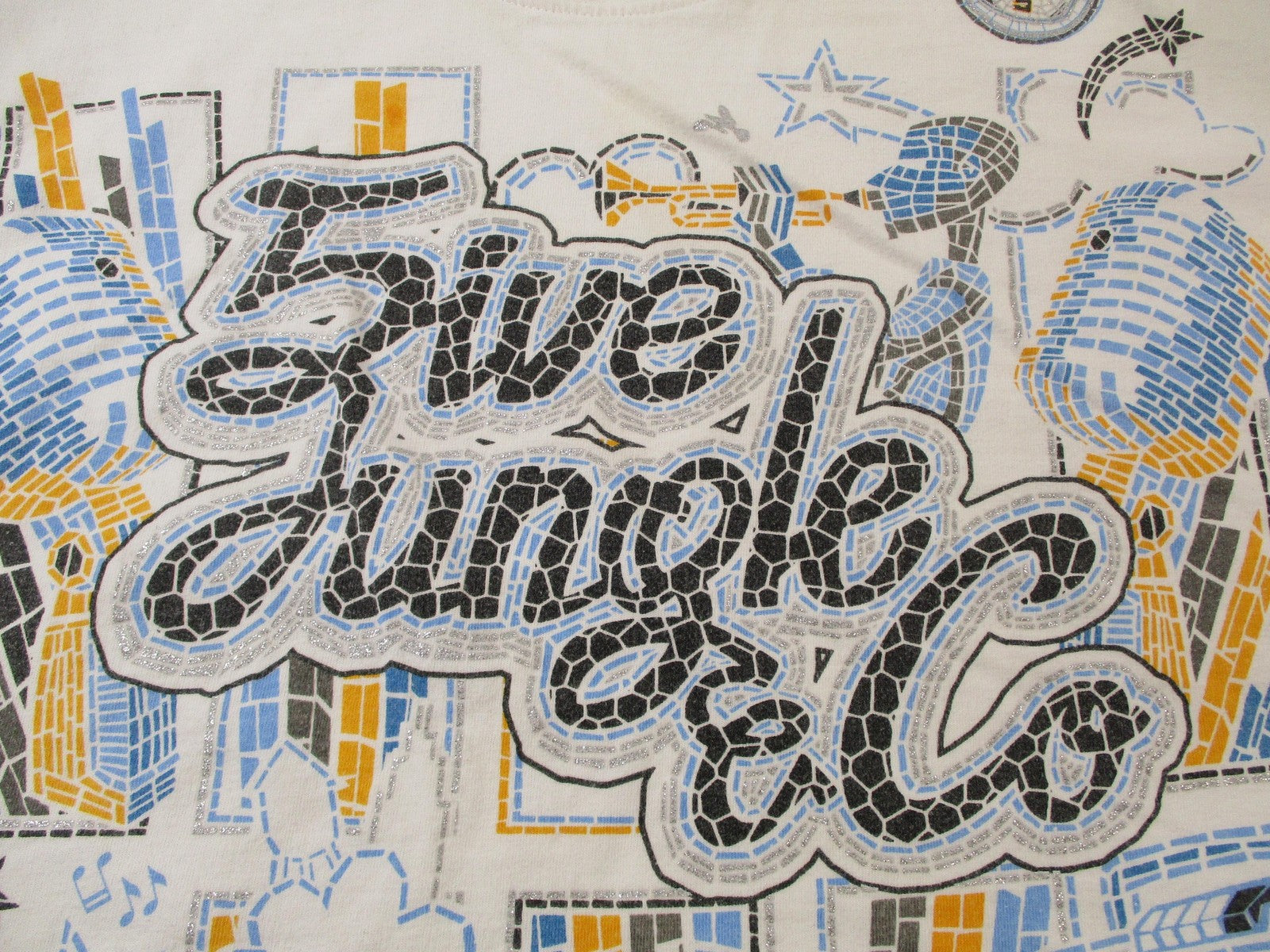 5ive Jungle & Co Walk of Life Kings County Tee Men 2XL White Y2K Streetwear 15657