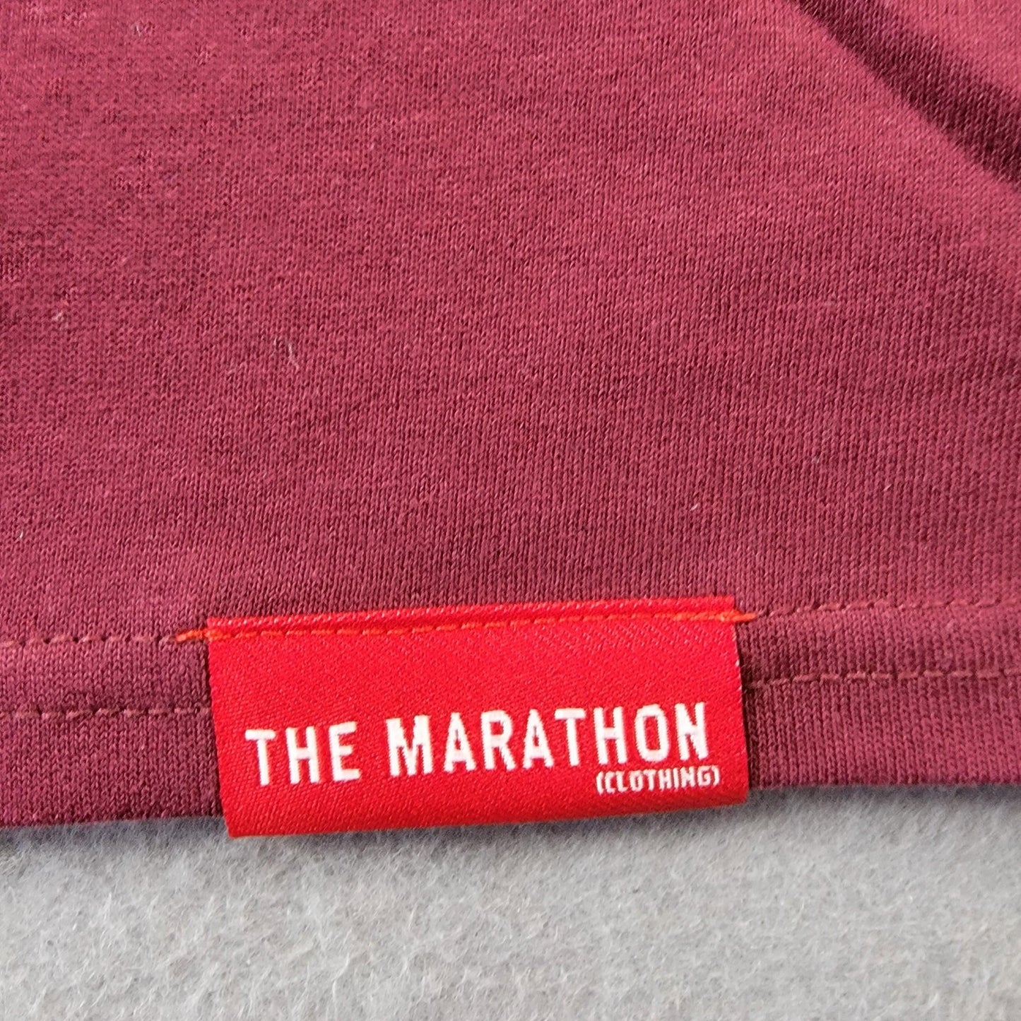 The Marathon Clothing Shirt Mens Small Burgundy Crenshaw Graphic Tee TMC Script2