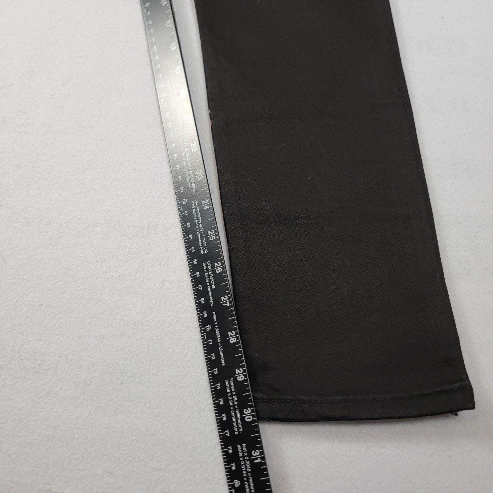 X WAY Jeans Mens 31 Black Graphic Skinny Denim Skull Wolf 61161