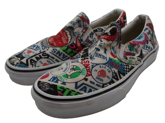 Vans Classic Slip-On Sticker Mash Up AOP Multicolor Men 7.5 Women 9 Pre-Owned0