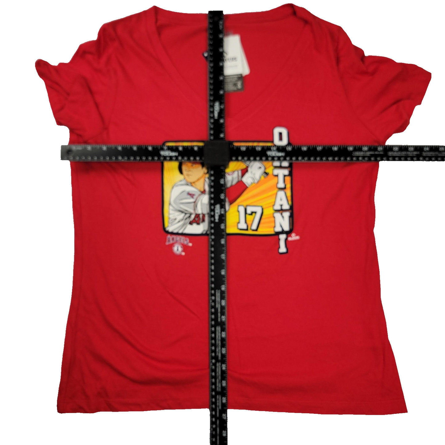 Los Angeles Angels Shirt Women XL Red MLB Baseball New Era Ohtani 17 V Neck 10153