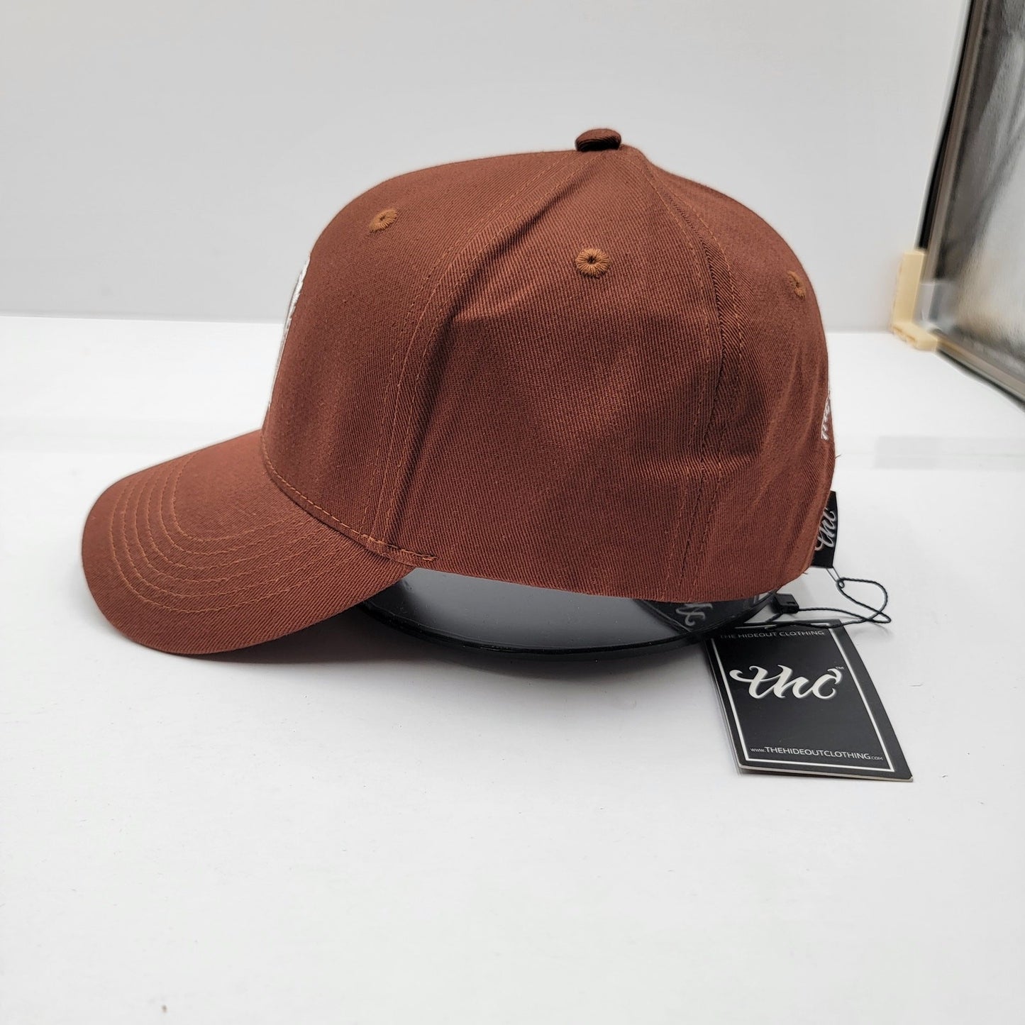 The Hideout Clothing Company Dripping Essentials Dad Cap Brown Strapback2