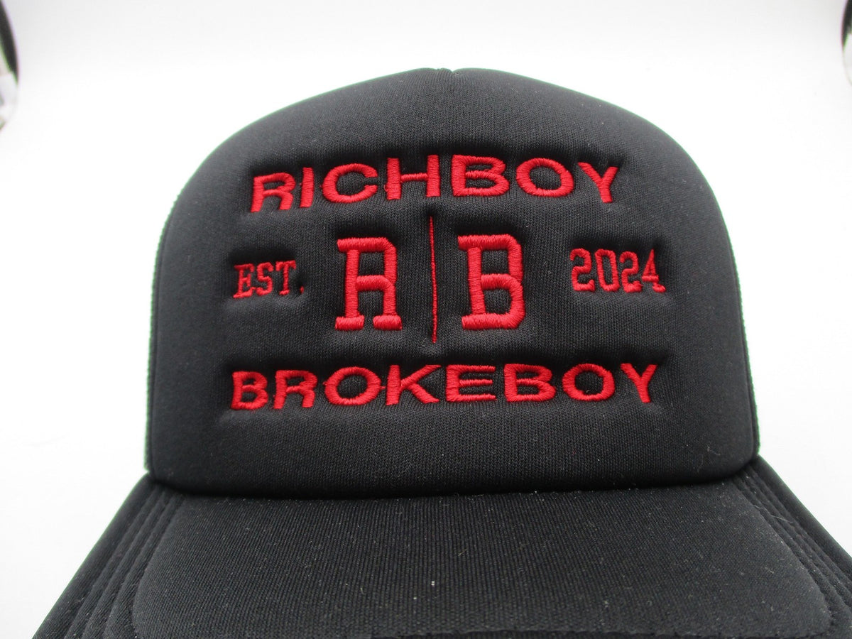 Crowns By Lids Hat Cap Snap Back Mens One Size Black Richboy Brokeboy Trucker1