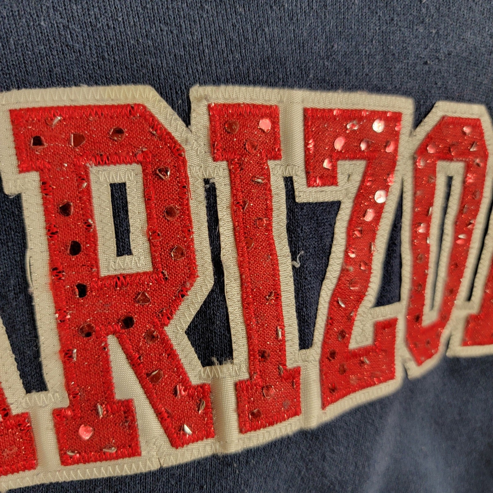 Vintage University Arizona Hoodie Navy Blue Large PreOwned College Callout 1345