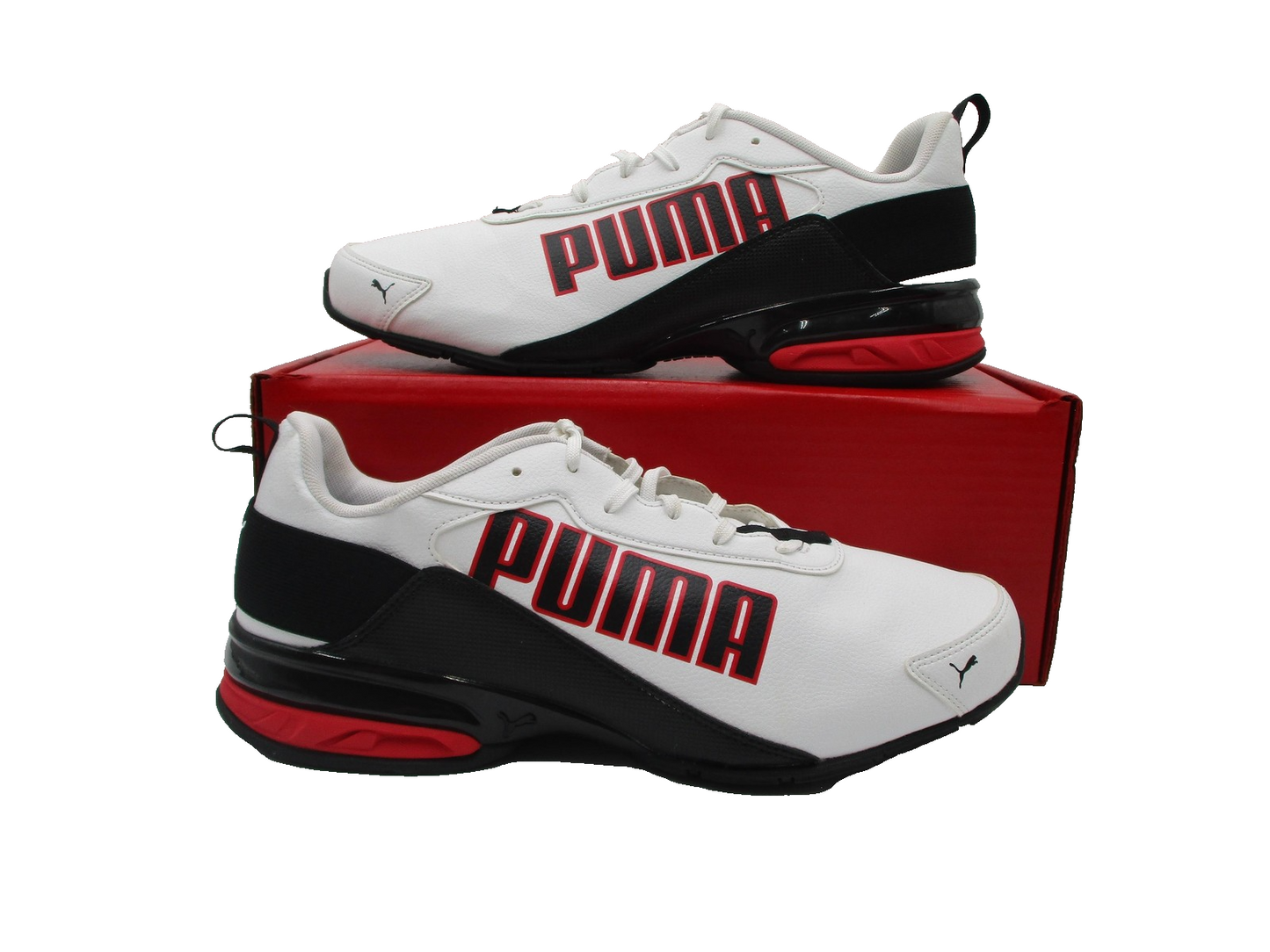 Puma Shoes Mens Sz 10.5 White Black Red SoftFoam+ ArchTec Sneakers 37867104 1D40