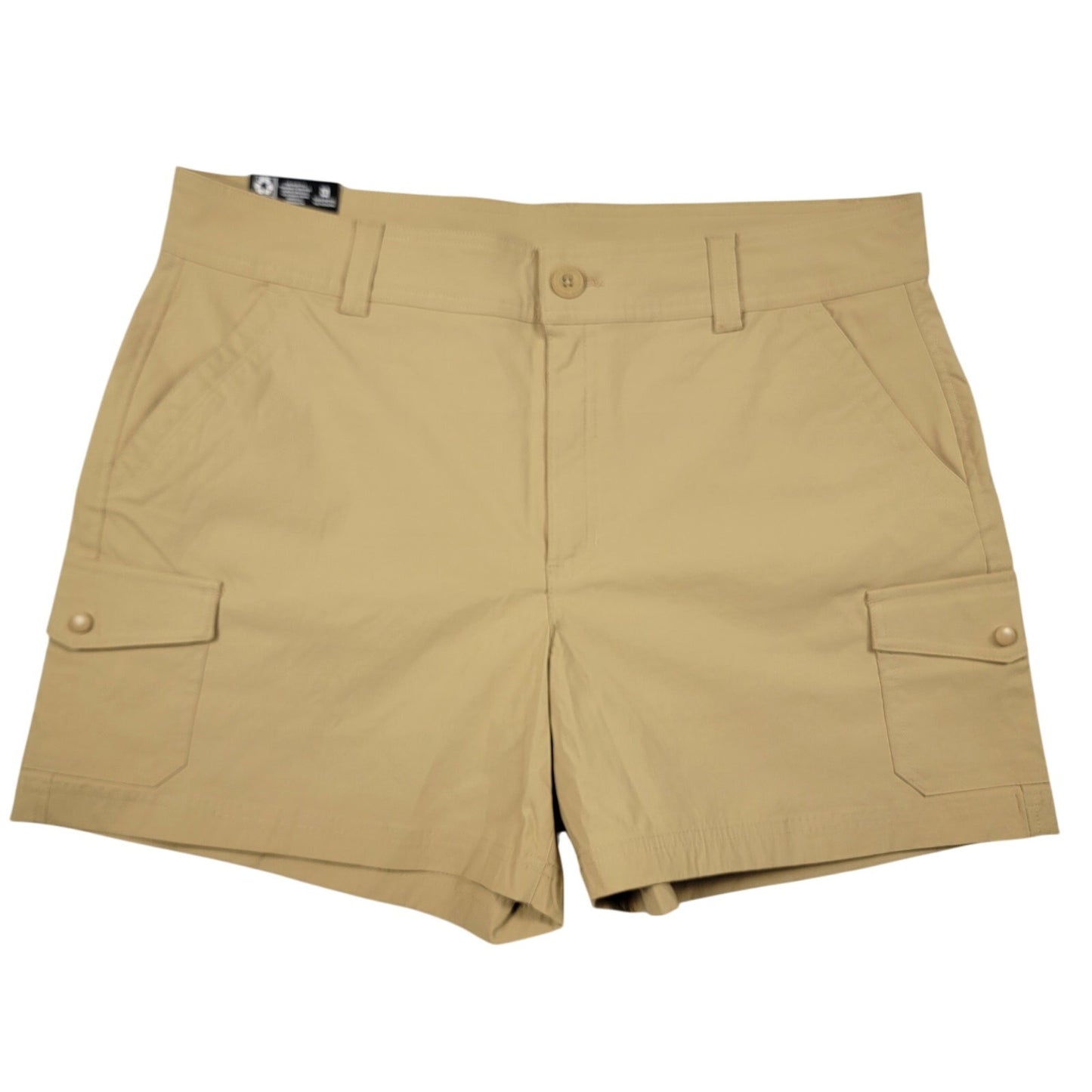 Eddie Bauer Women's Cargo Pocket Shorts Khaki Stretch Hiking