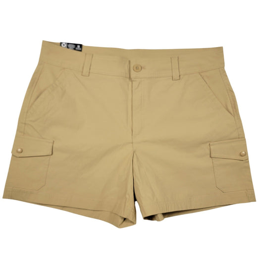 Eddie Bauer Women’s Cargo Pocket Shorts Size 16 Khaki Stretch Hiking Casual0