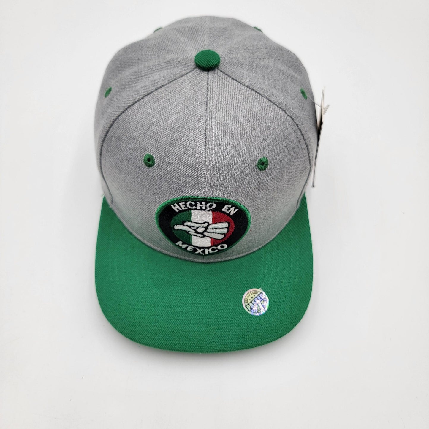 Hecho En Mexico Hat Cap Snap Back Gray Green Embroidered Patch Zion Mens Mexican4