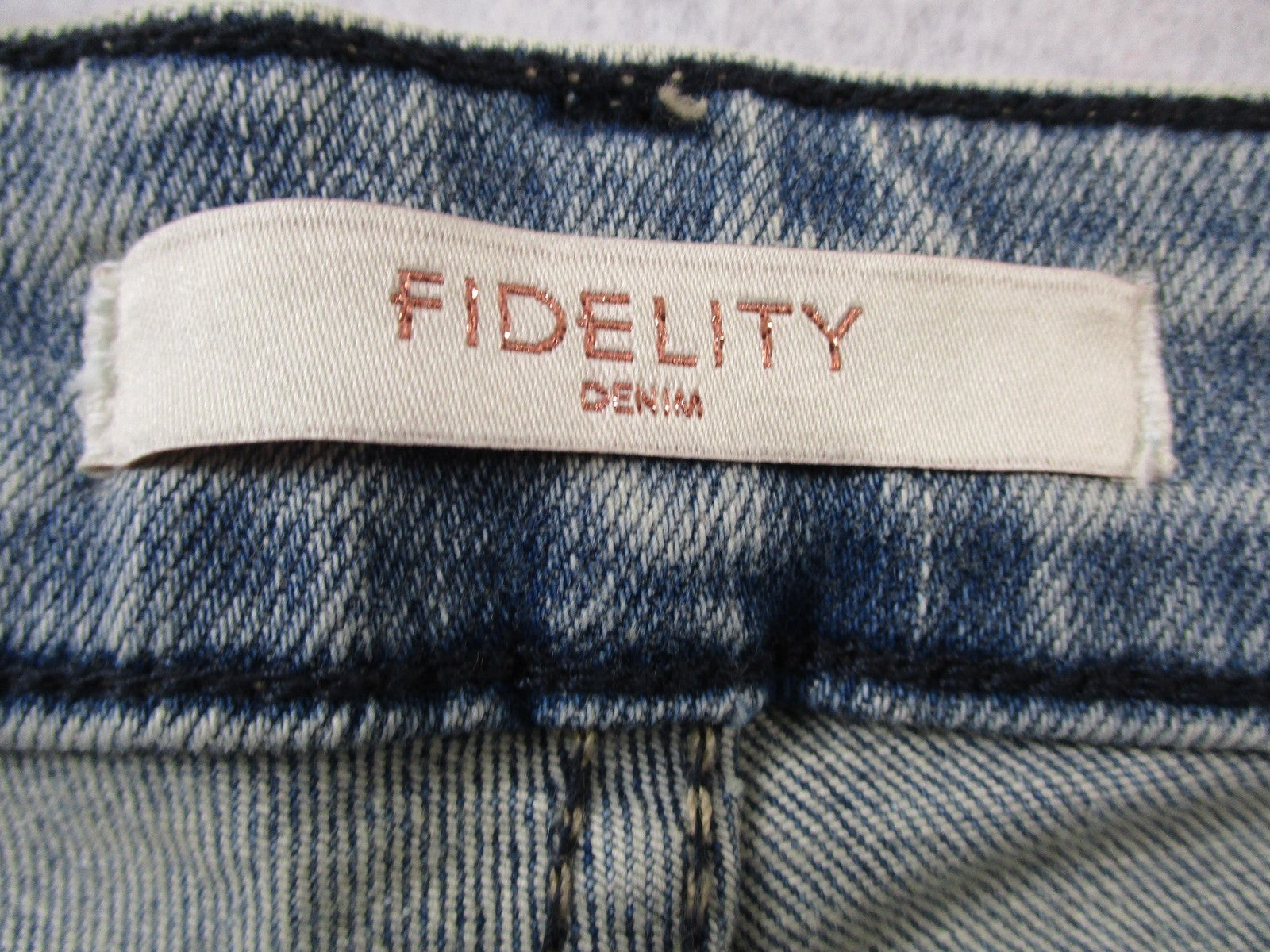 Fidelity Stevie Jeans Womens 26 Blue Slim Straight Slit Hem Daytona Wash 14486
