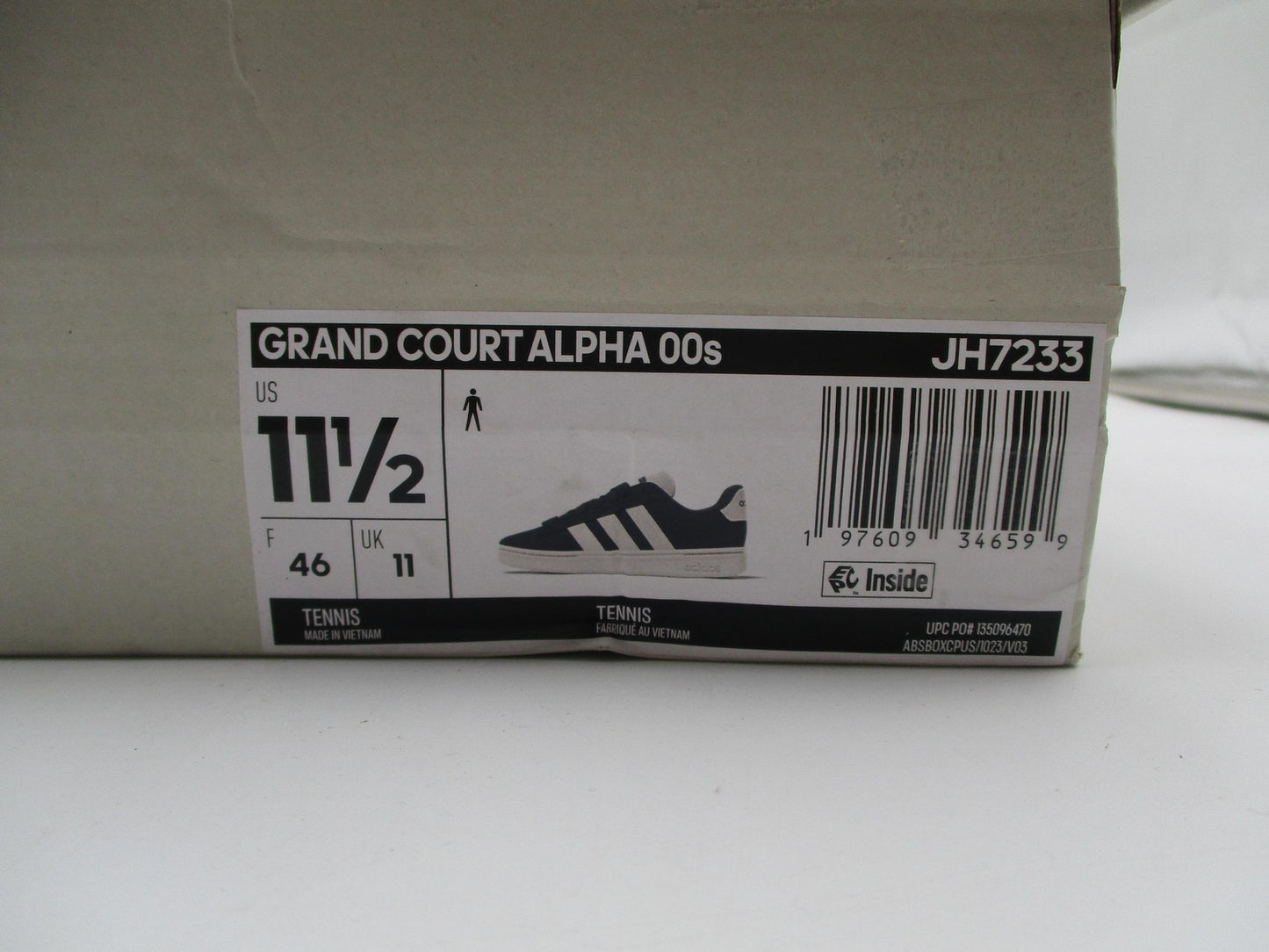Adidas Grand Court Alpha 00s Shoes Mens Size 11.5 Blue White Suede Tennis JH723319