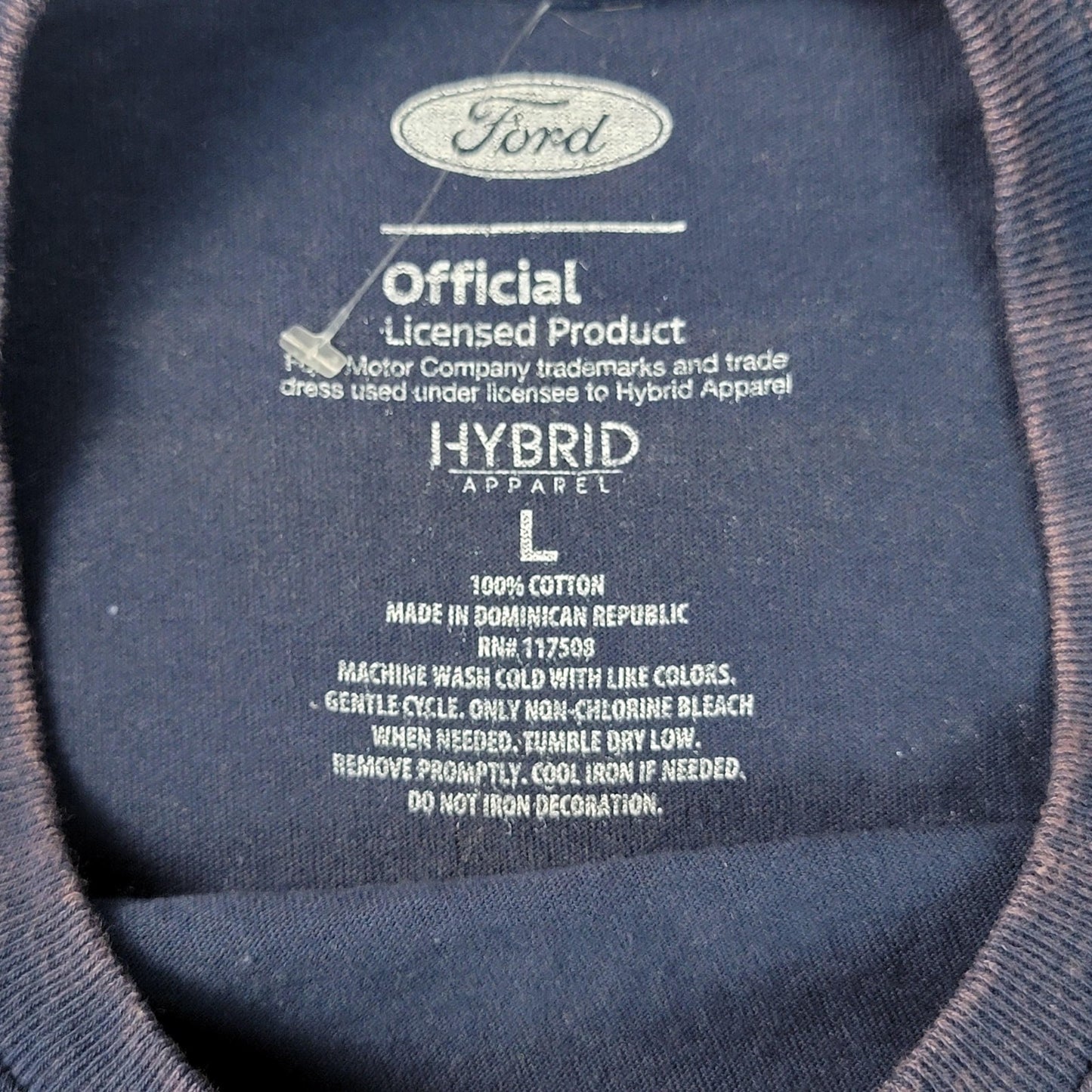Ford Mustang Mens Large Blue Graphic Tee Official Licensed Hybrid Apparel 11502
