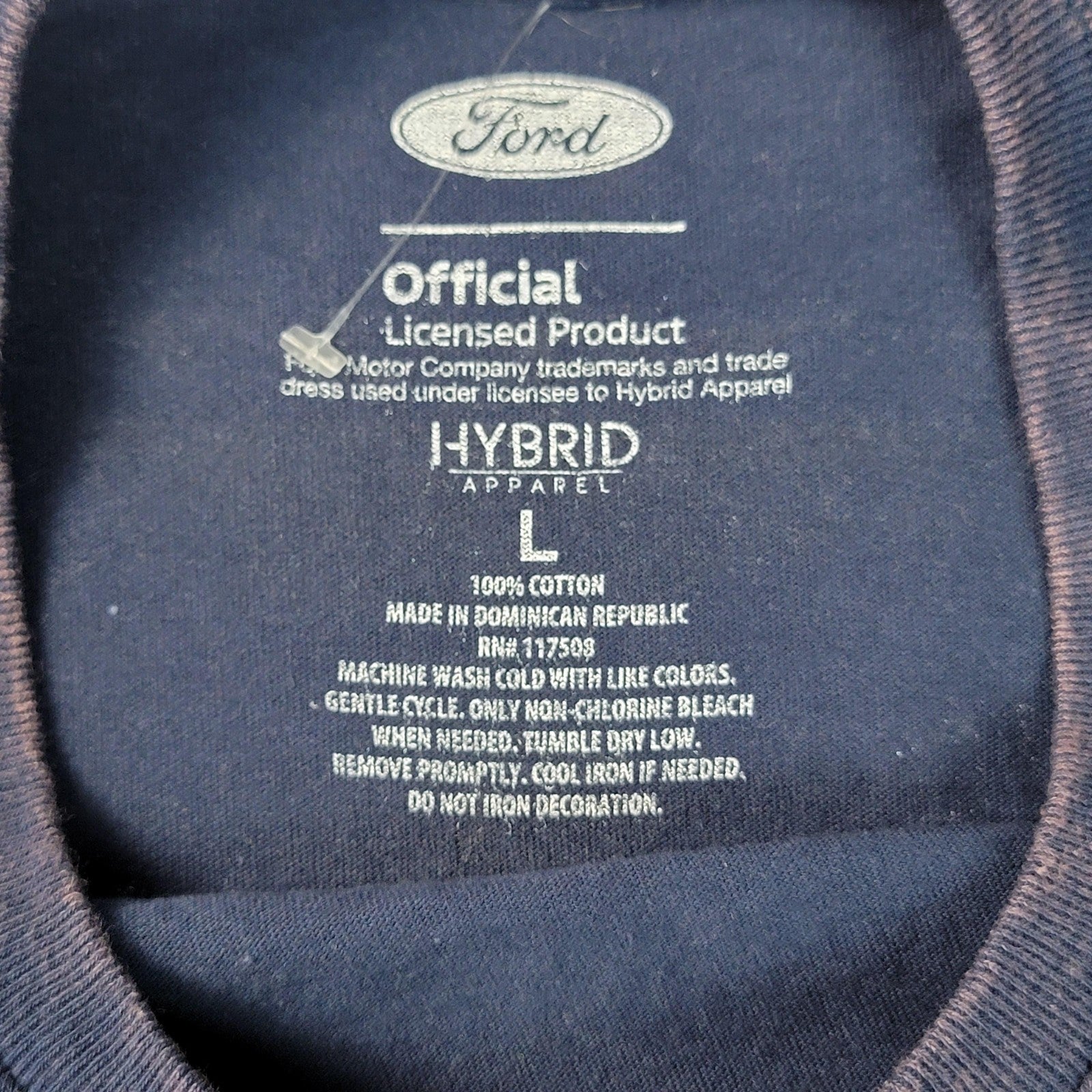 Ford Mustang Mens Large Blue Graphic Tee Official Licensed Hybrid Apparel 11502