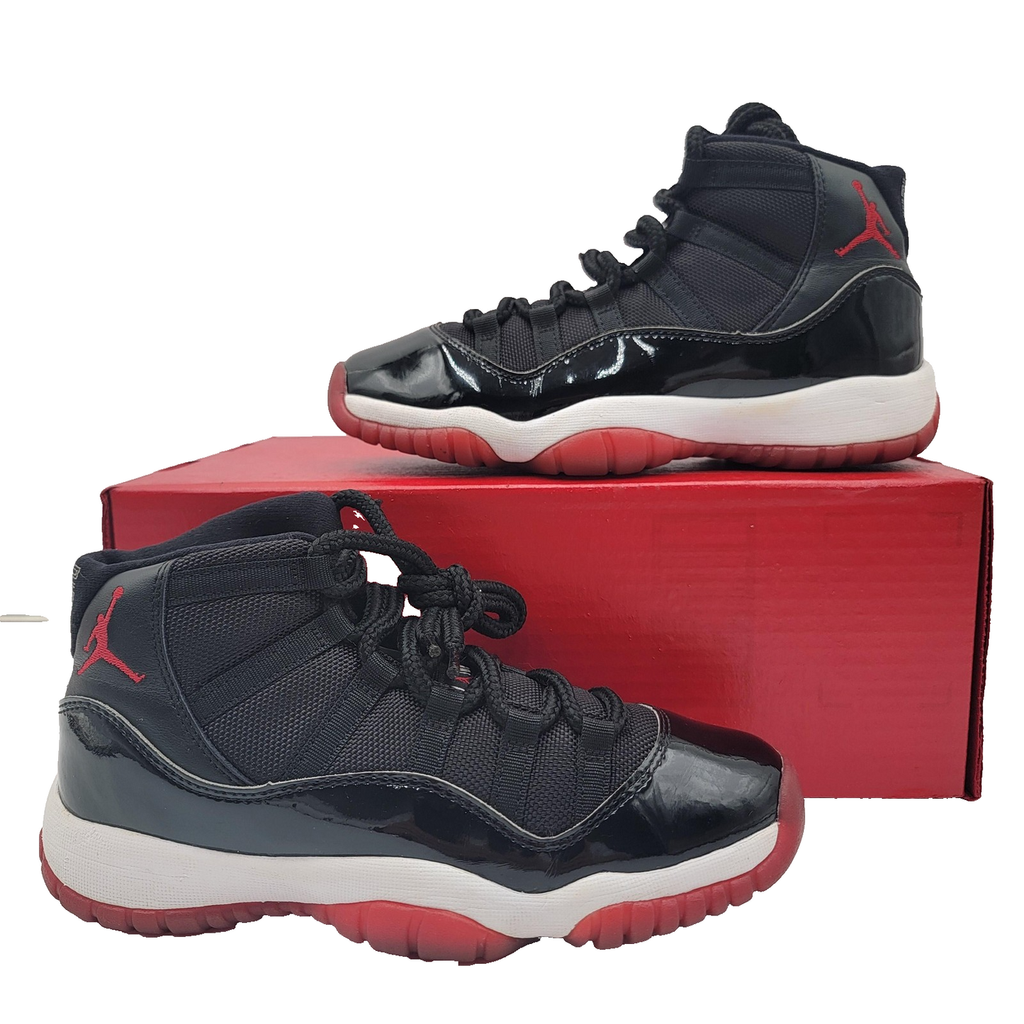 Air Jordan 11 Retro Bred Shoes Youth Size 5Y Patent Leather 378038061