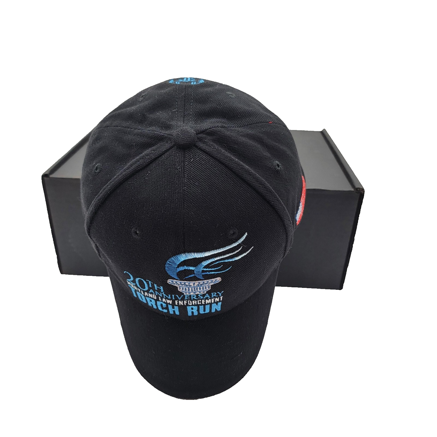 Maryland Law Enforcement Hat Cap Strap Back Torch Run Special Olympics Mens Poli0