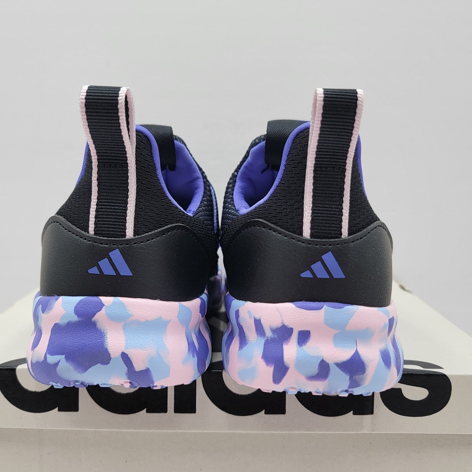 Adidas Kids Sz 3 Lite Racer Adapt 7 Running Slip On Tie Dye Blue Purple Sneaker4