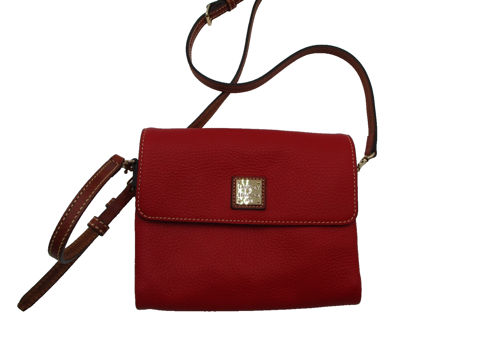 Dooney & Bourke Pebble Leather Crossbody Bag Red with Strap – Preowned Excellent0