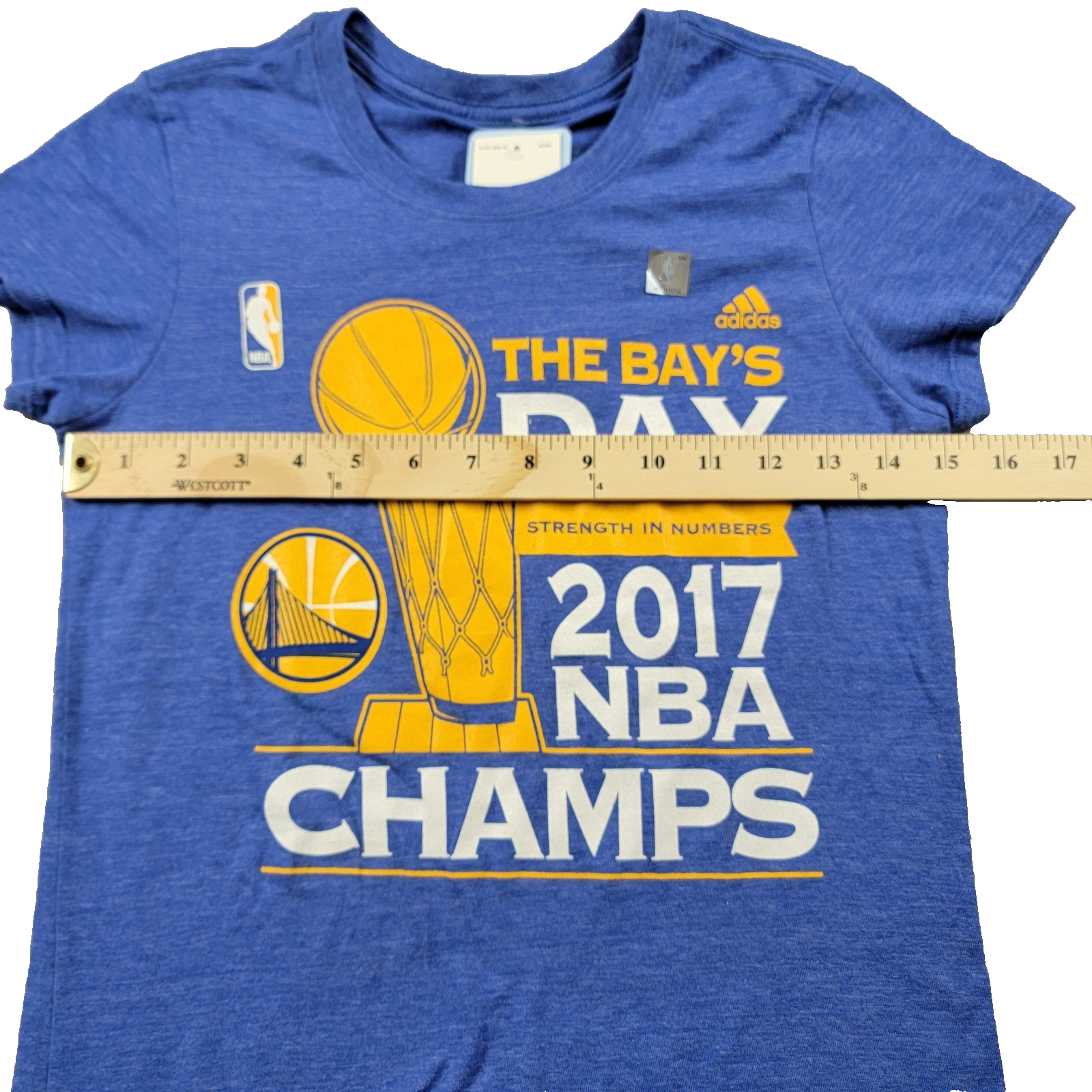 Adidas Golden State Warriors 2017 Champs Tshirt Womens Sz S8