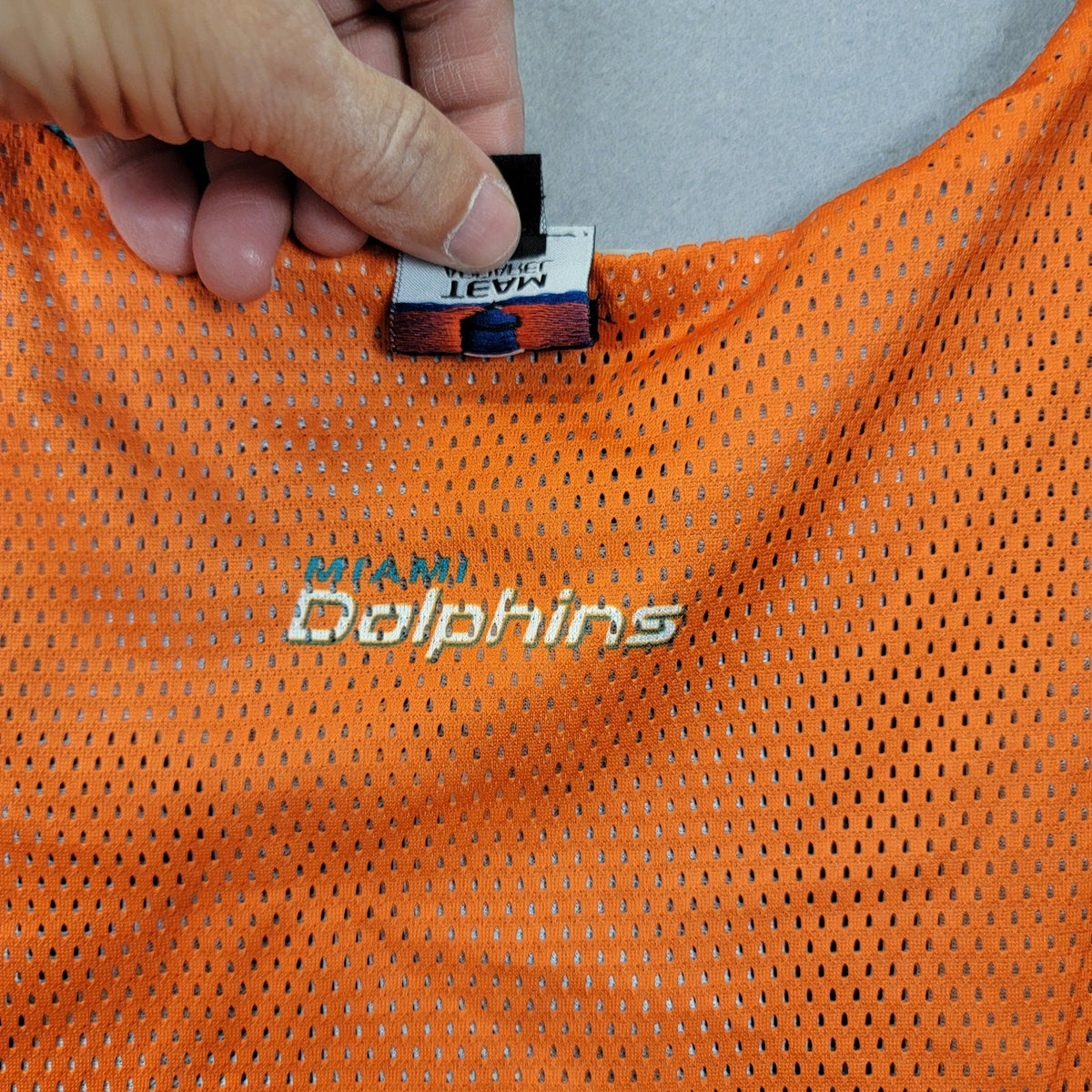 Miami Dolphins NFL Reversible Mesh Tank Top Mens 2XL Teal Orange11