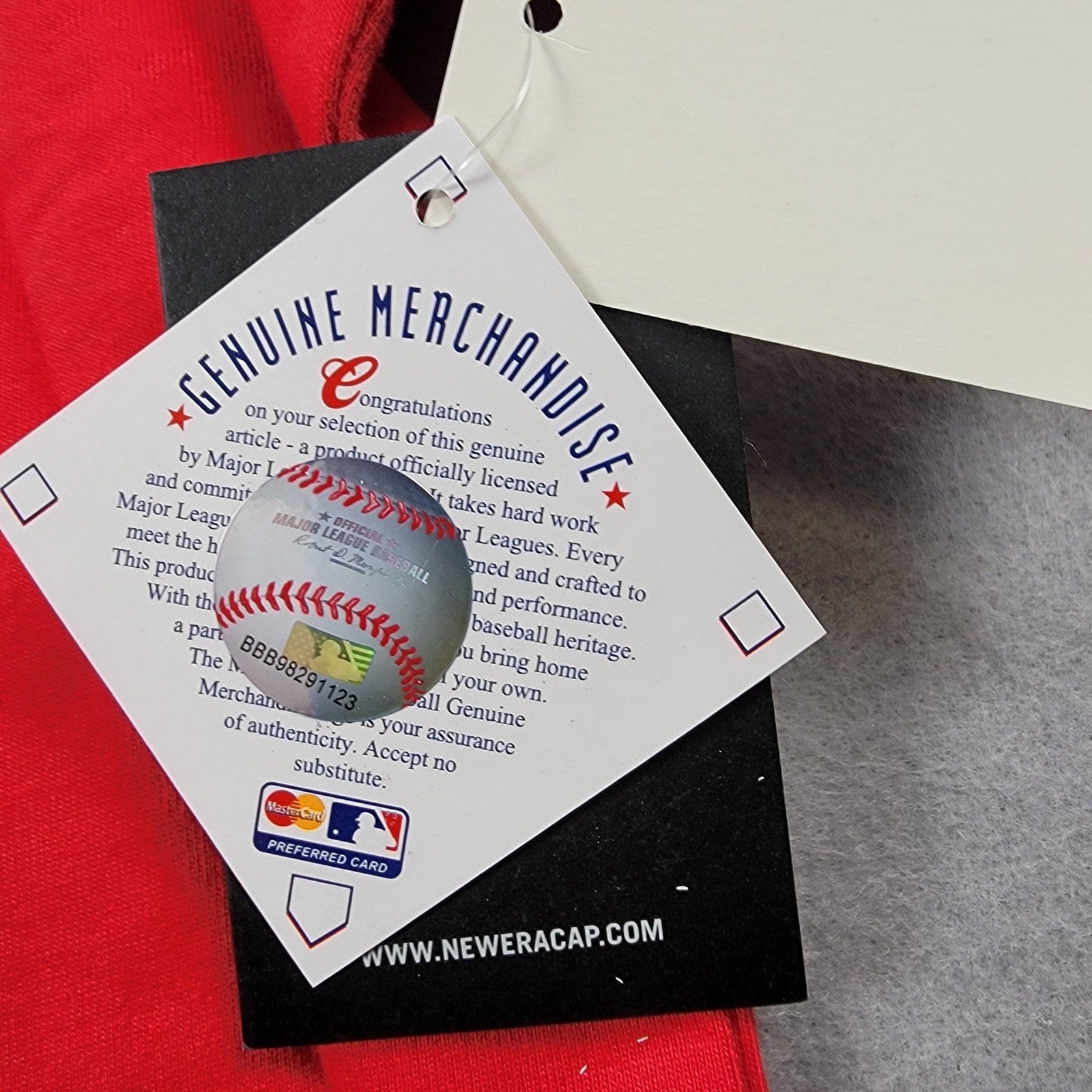 New Era MLB Washington Nationals Hoodie Mens 2XL Red White ZipUp Sweatshirt 5186