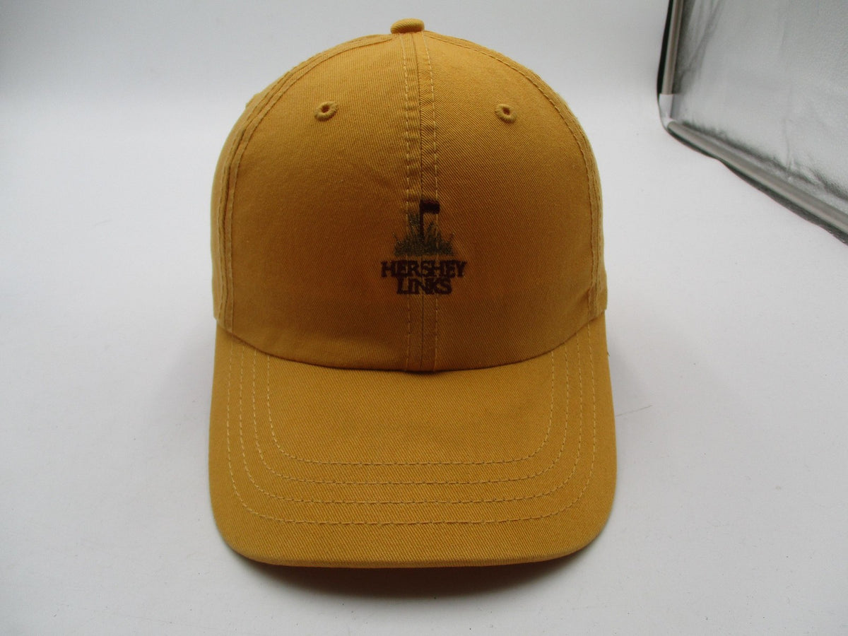 Hershey Links Hat Cap Strap Back Mens One Size Yellow Golf American Dry Goods0