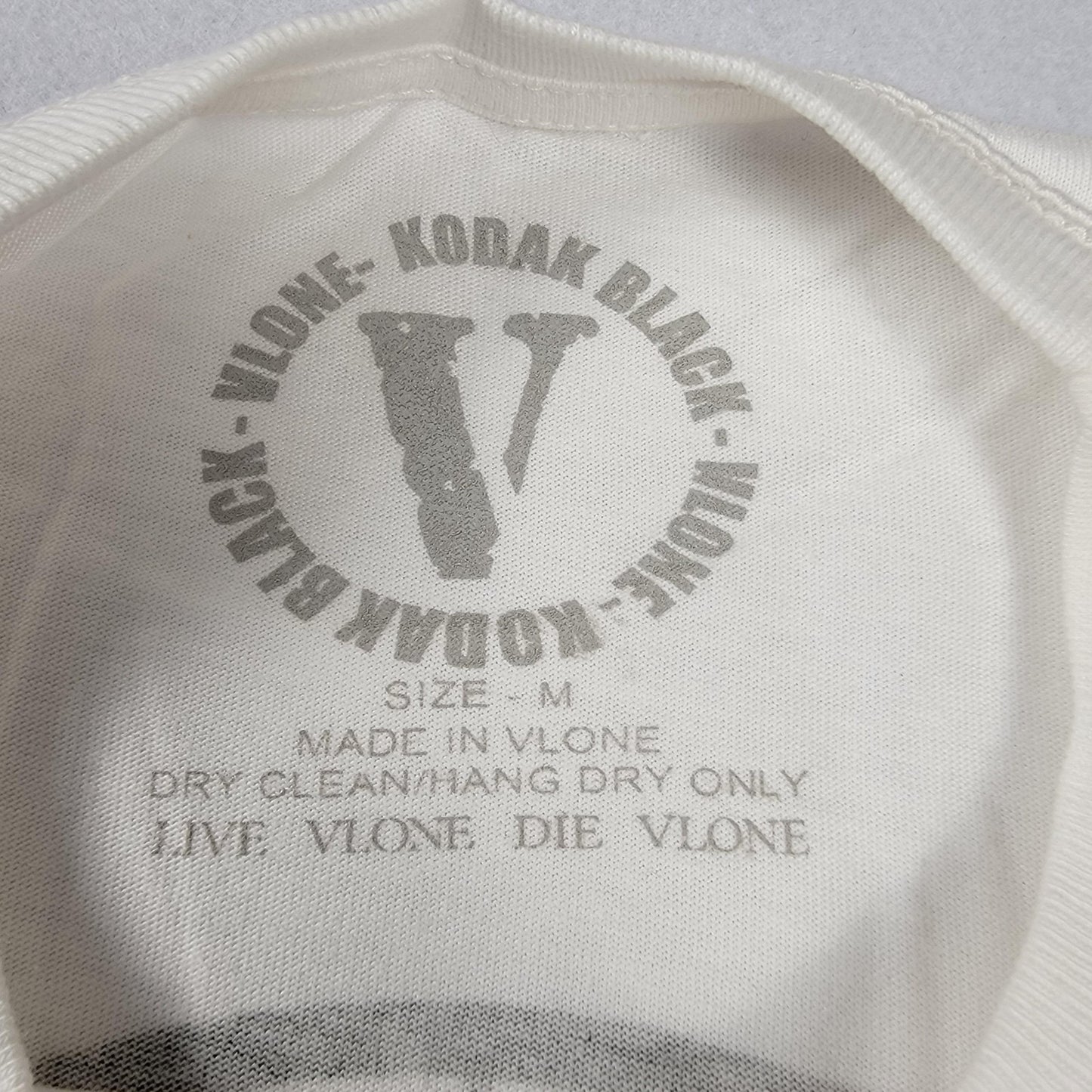 VLONE x Kodak Black Shirt Unisex White Graphic Rap Tee Limited Drop