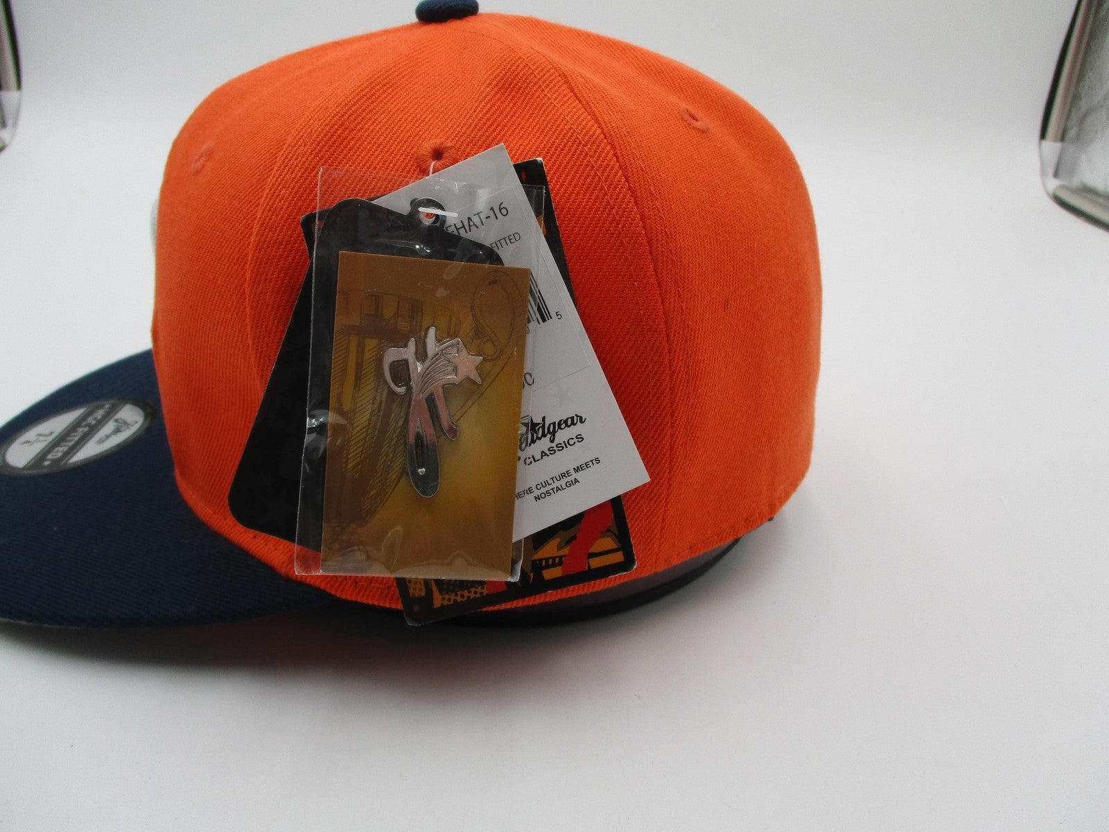 Detroit Stars Hat Cap Fitted Mens 7 1/4 Orange Negro Leagues Baseball Headgear7