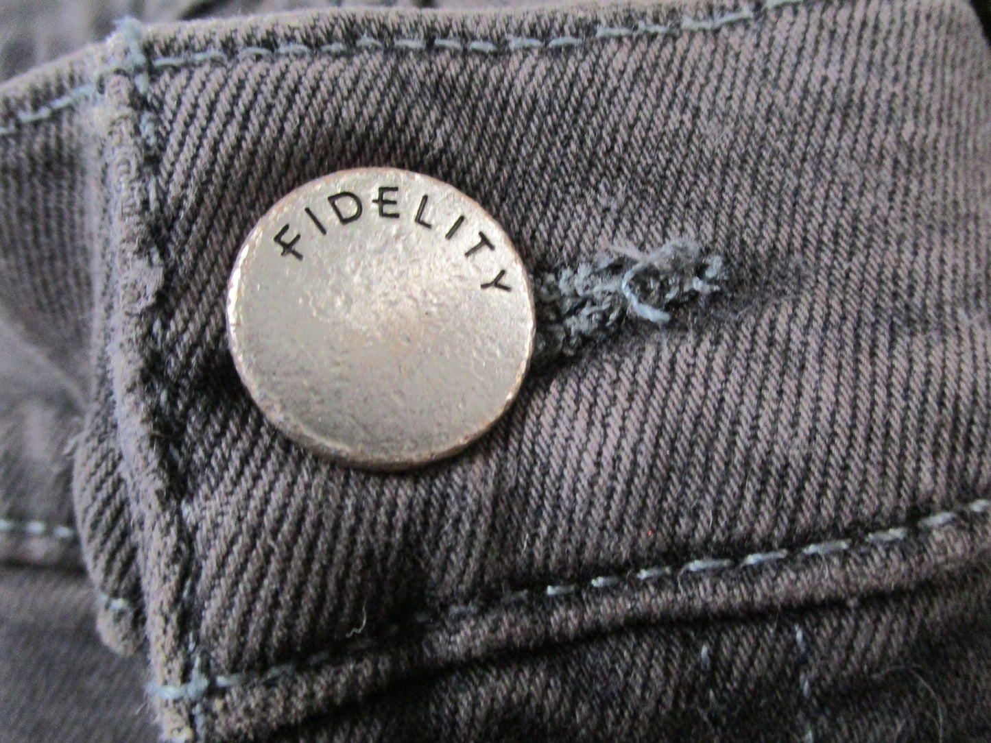 Fidelity Denim Jeans Mens 29x32 Gray Torino Slim Stretch Charcoal Wash