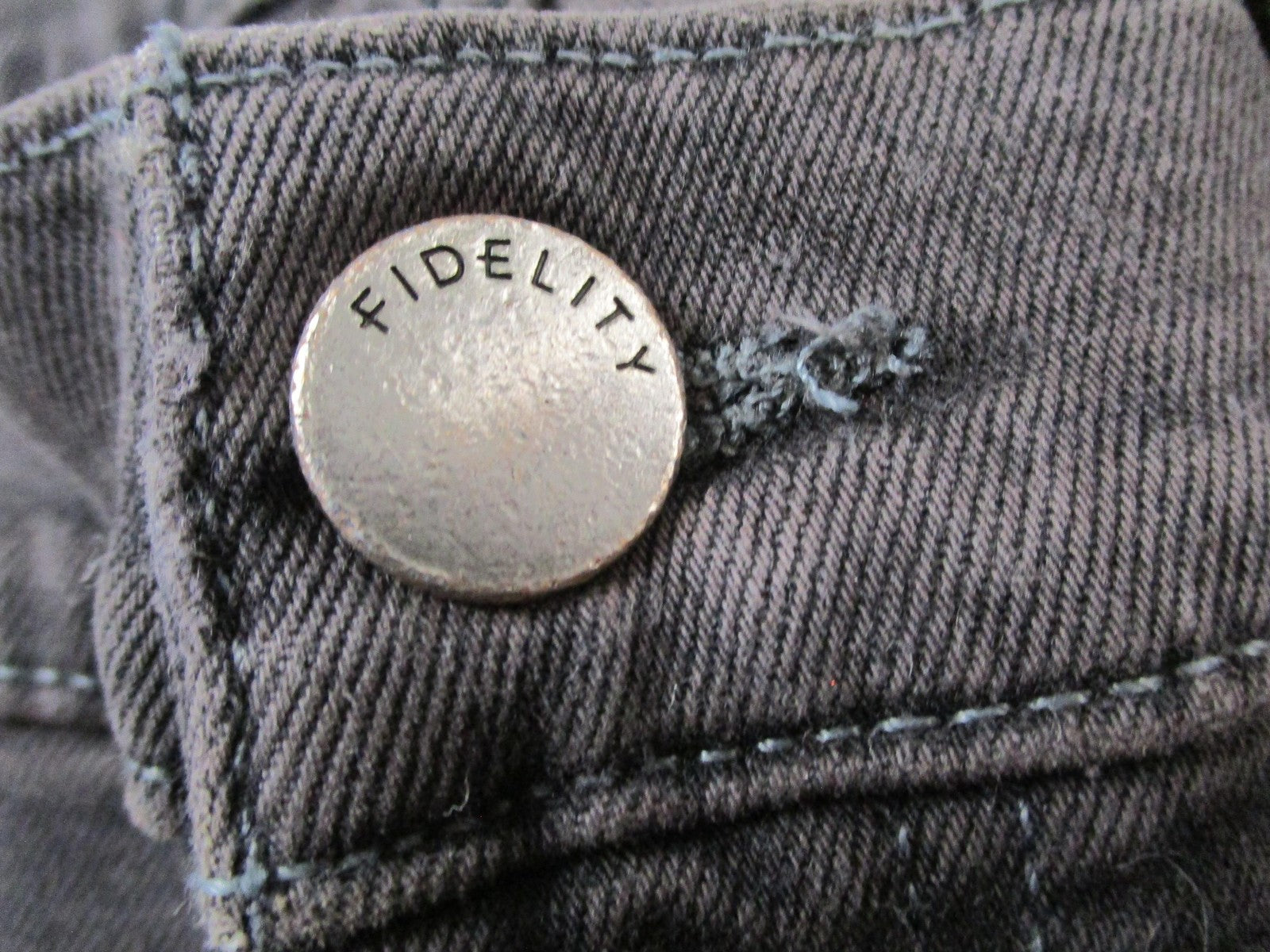 Fidelity Denim Jeans Mens 29x32 Gray Torino Slim Stretch Charcoal Wash