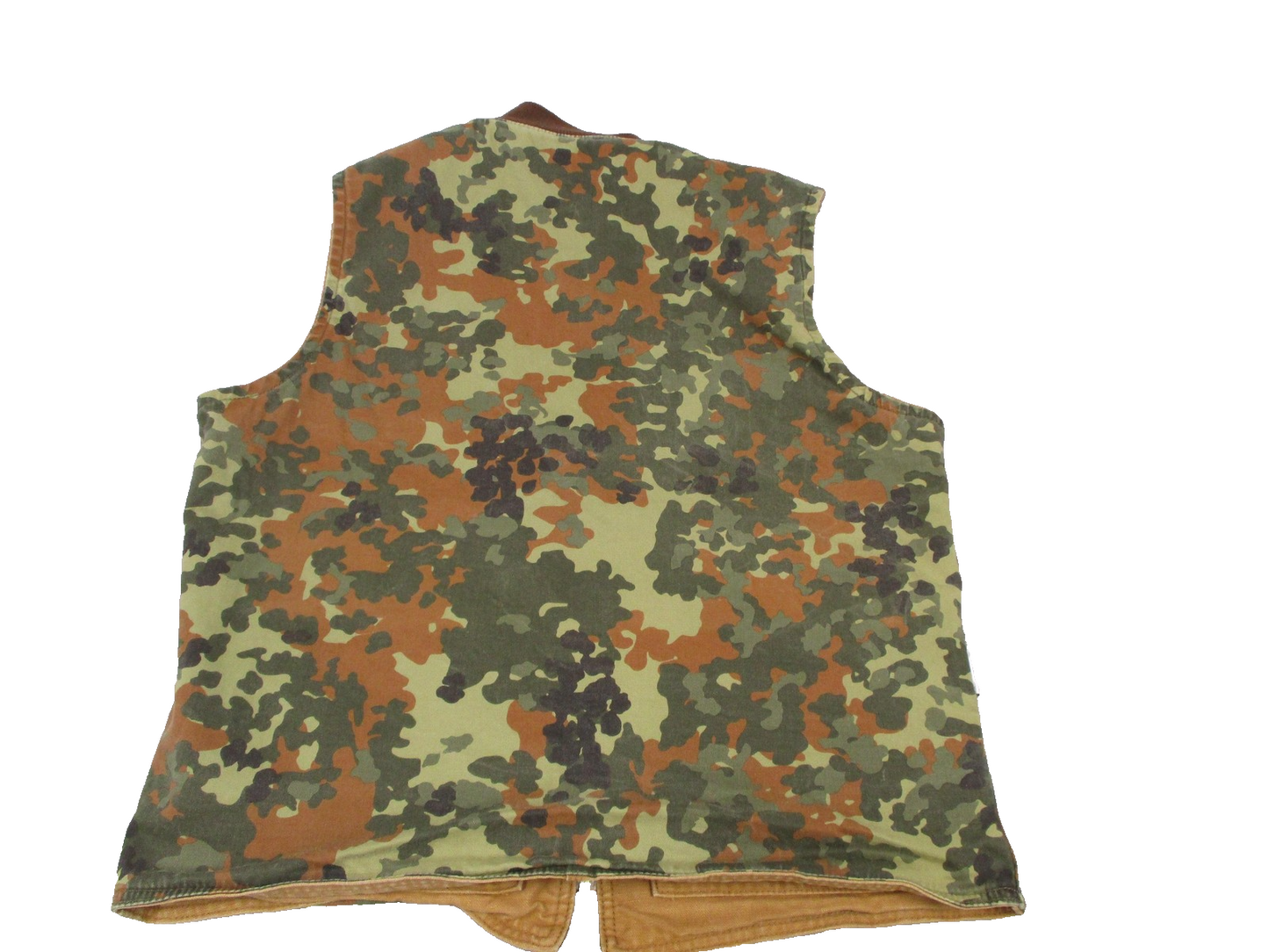 Cult of Individuality Vest Mens Medium Tan/Camo Canvas Reversible
