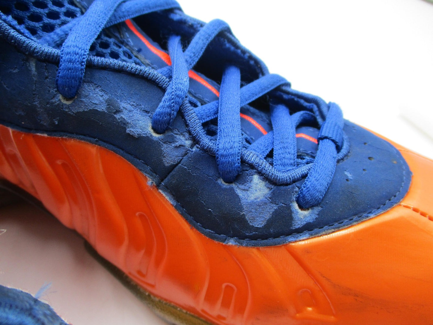 Nike Little Posite One NY Knicks Size 7Y Orange Blue Foamposite 644791800 1O611