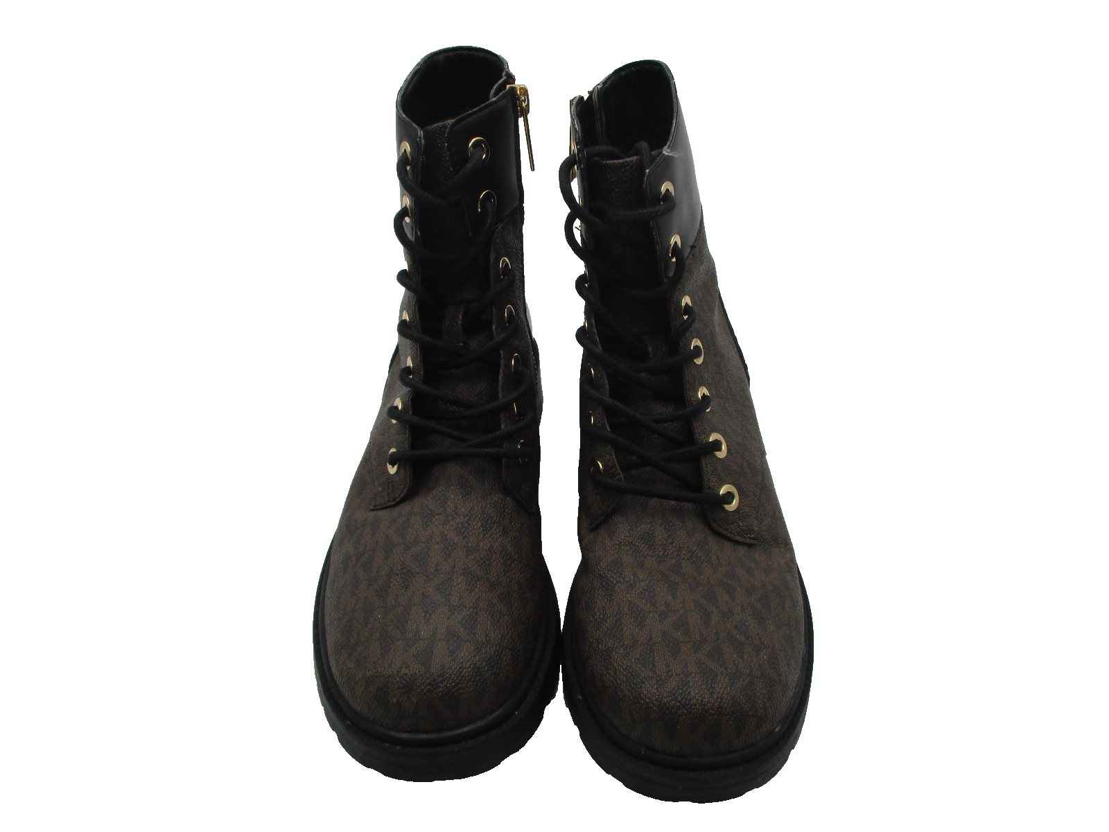 Michael Kors Boots Womens Size 8 Brown Logo Combat Lace Up Ankle LS21J (1R2)9
