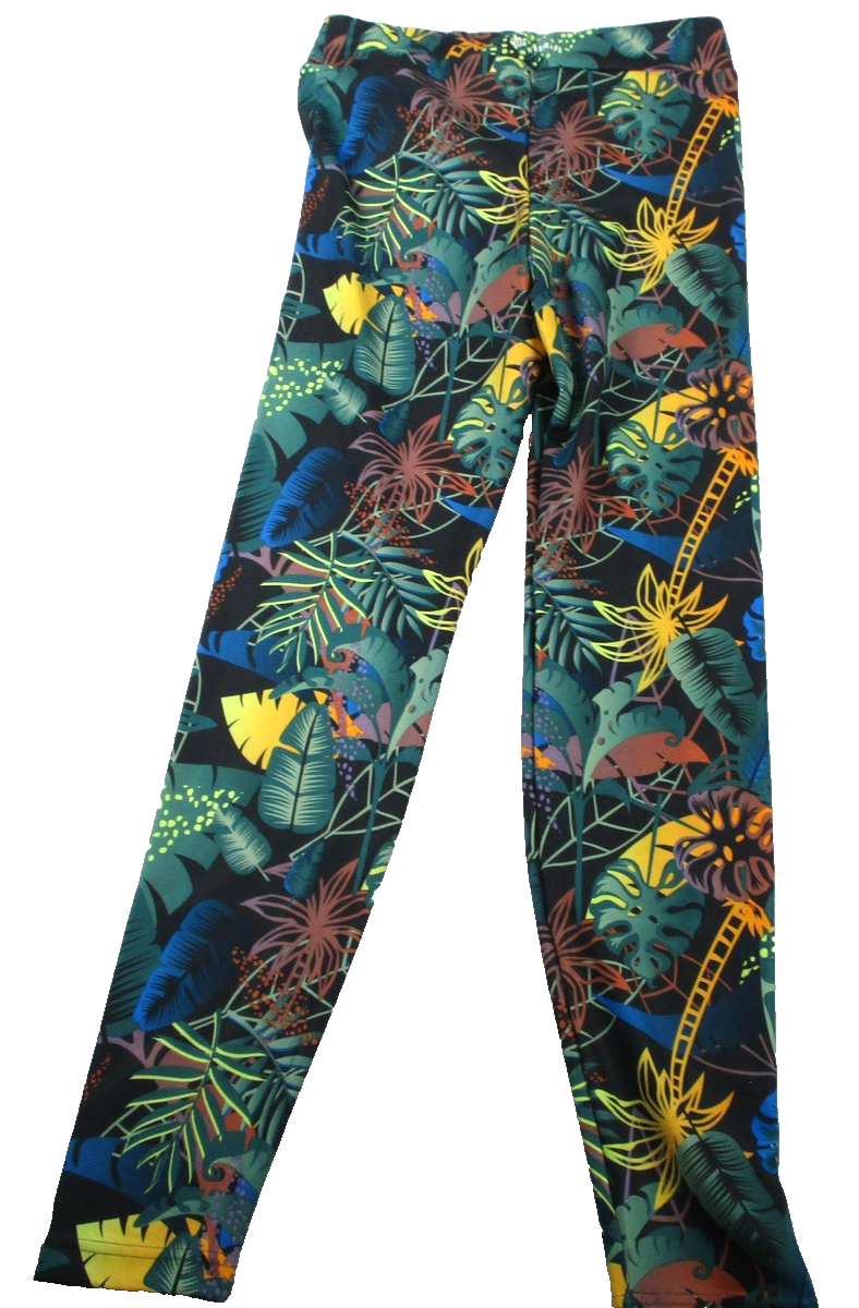 Adidas Disney AEROREADY Leggings Kids Size 1416 Multicolor Jungle Print