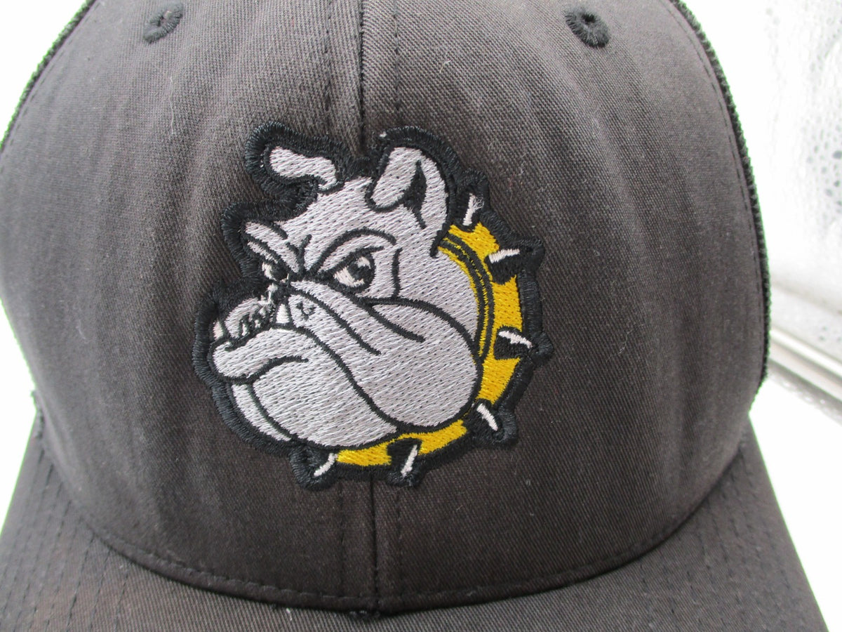 Richardson Hat Cap Snap Back Mens One Size Black Mesh Trucker Bulldog Logo 1122