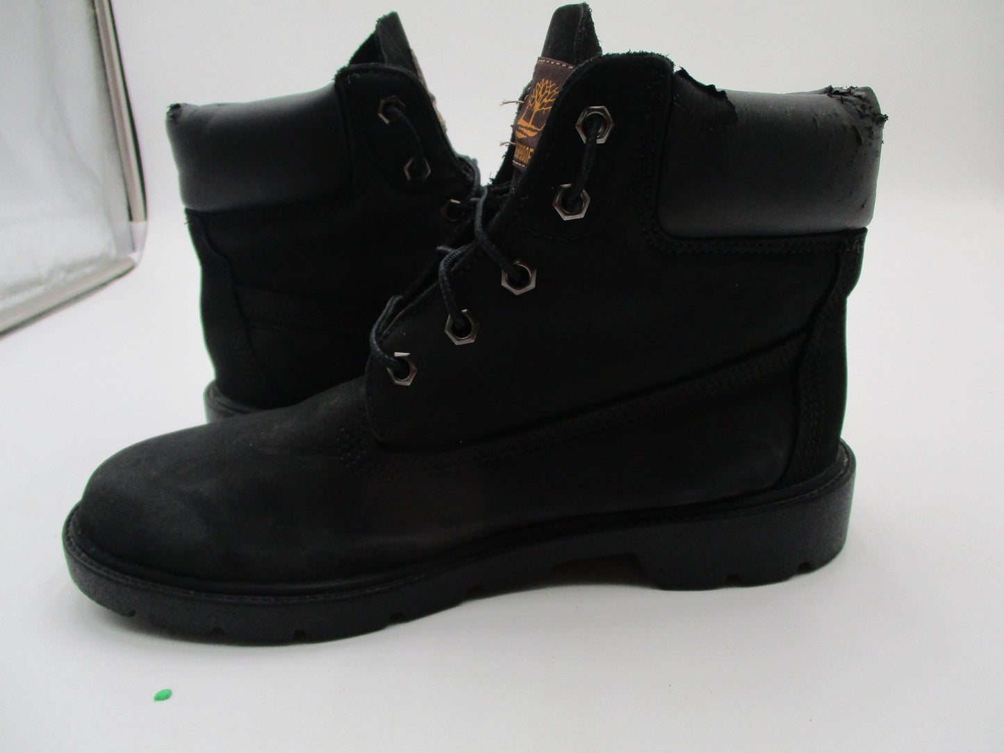 Timberland 10910 Junior Boots Youth Size 5.5M Black Waterproof Leather Combat6