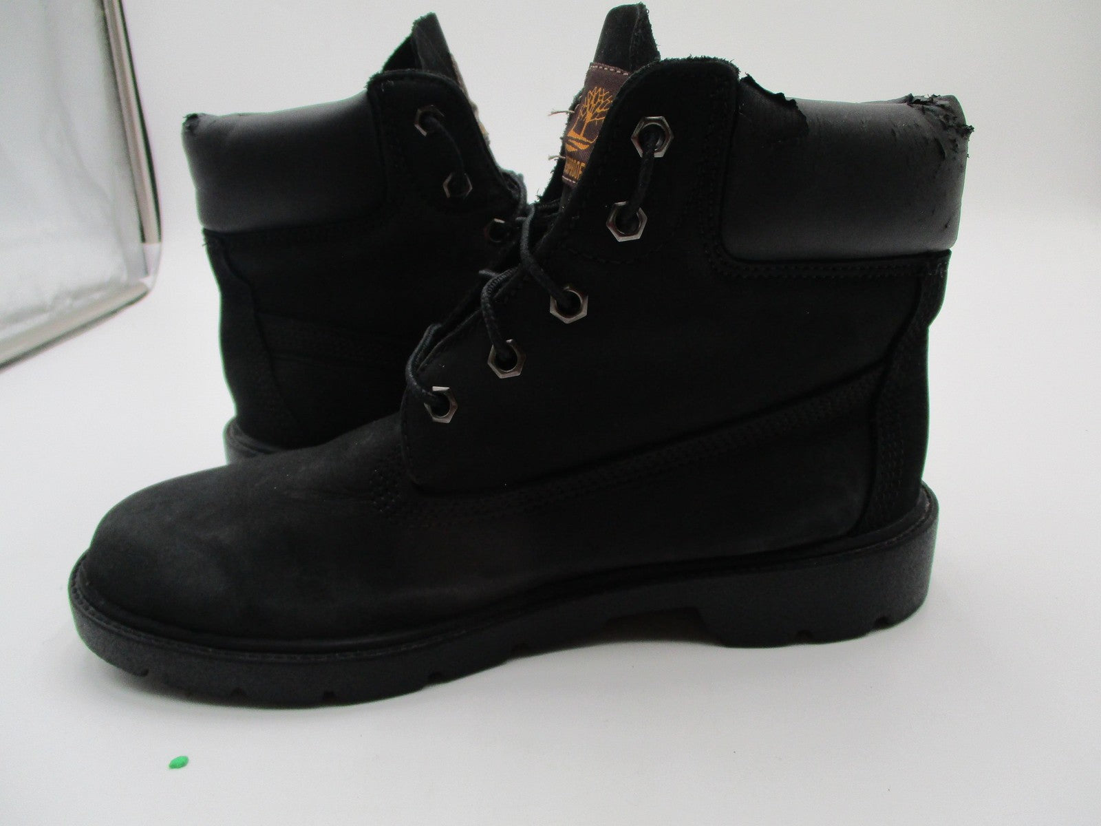 Timberland 10910 Junior Boots Youth Size 5.5M Black Waterproof Leather Combat6