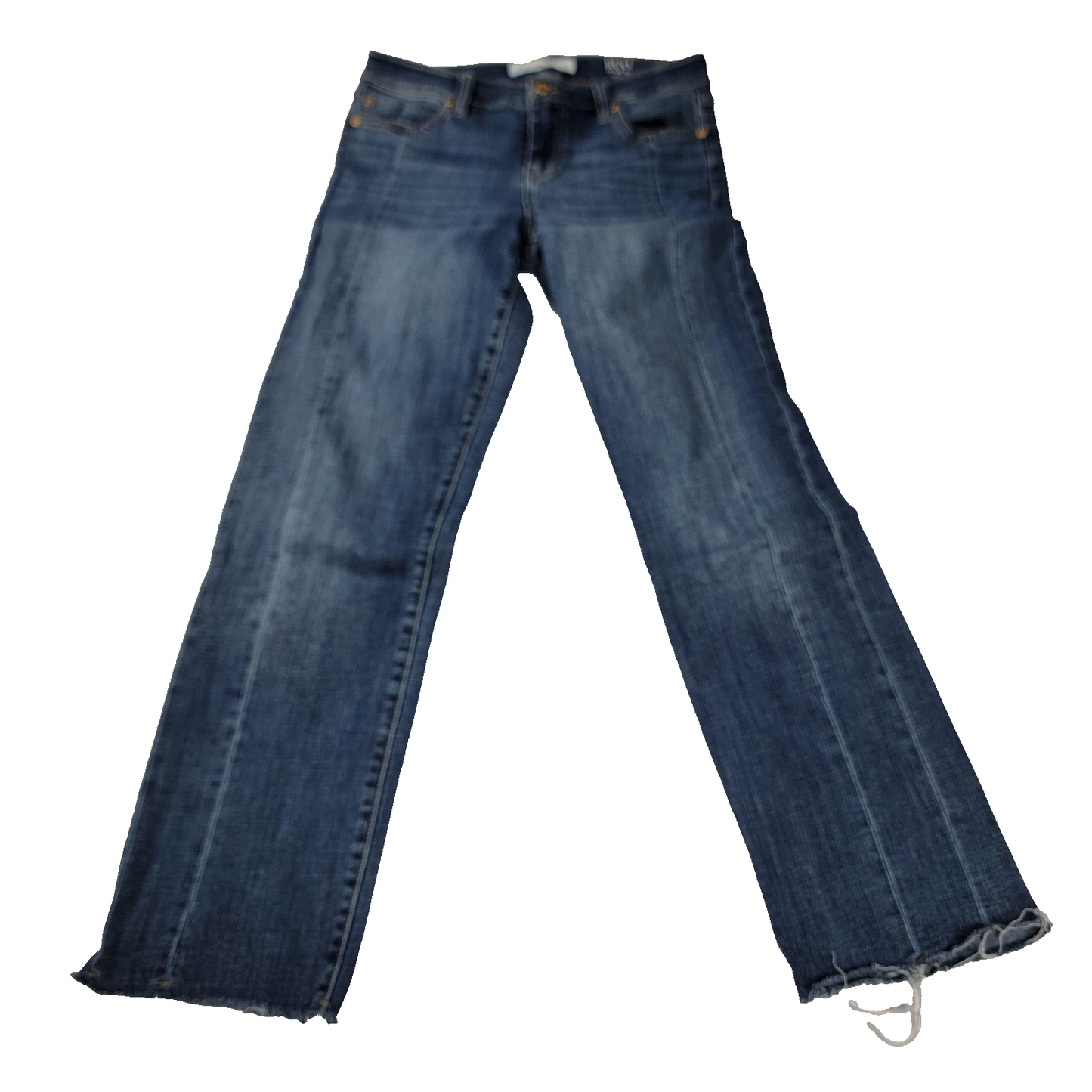 Liverpool Jeans Wmns 6 Blue Straight Leg EcoLogical Findley Denim Distress