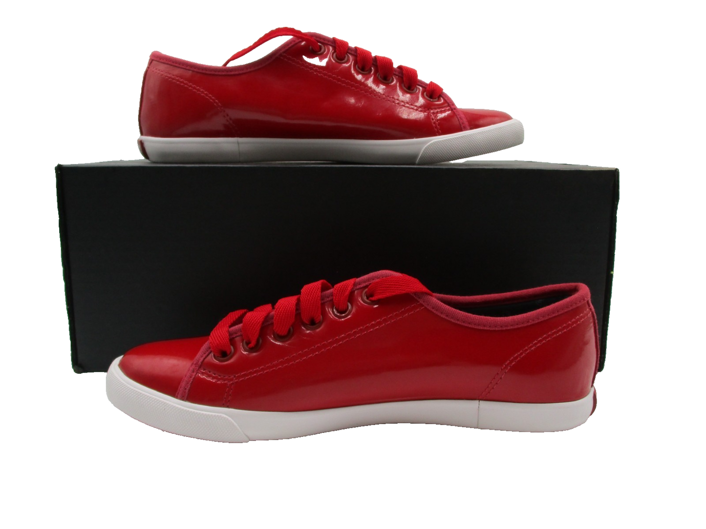 RARE CocaCola Brazil Womens US 5 Red Low Top Sneakers Patent Glossy (1G6)1