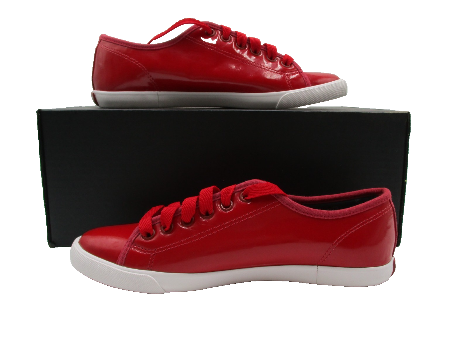 RARE CocaCola Brazil Womens US 5 Red Low Top Sneakers Patent Glossy (1G6)1
