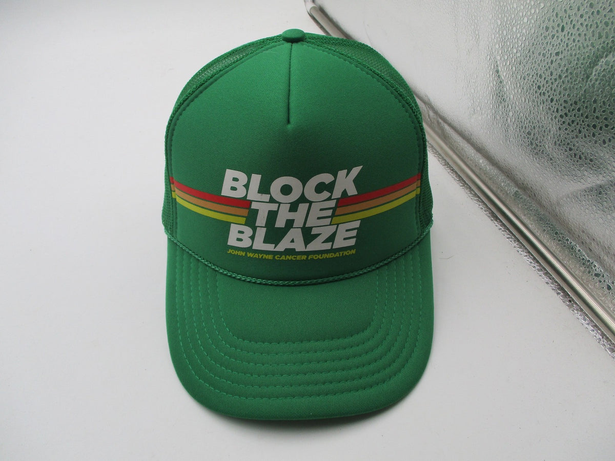 John Wayne Cancer Foundation Hat Cap Snap Back Mens OSFM Green Block The Blaze1