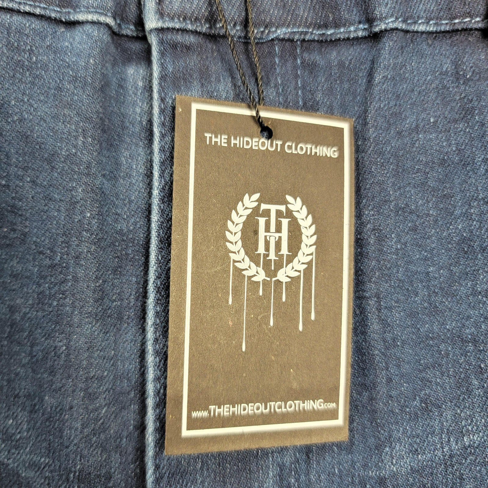 The Hideout Clothing Jeans Unisex 36 Paint Splatter Handprint Zipper Leg New 9493