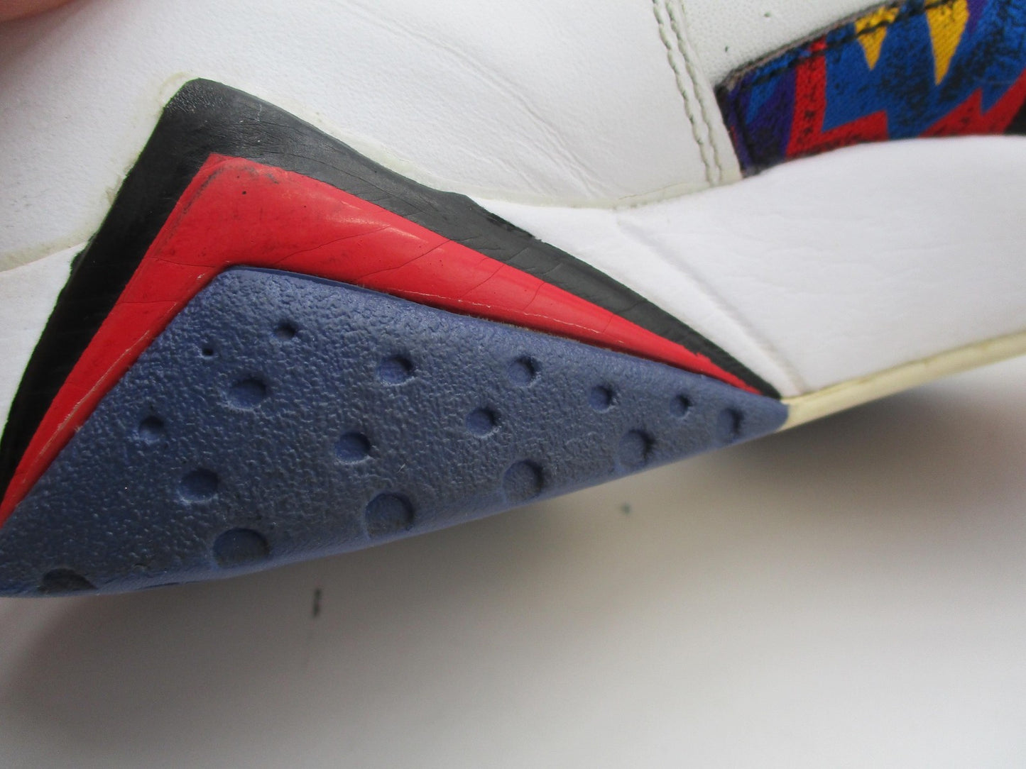 Nike Air Jordan 7 Retro Shoes Mens White Multicolor Sweater Nothing But Net 1J511