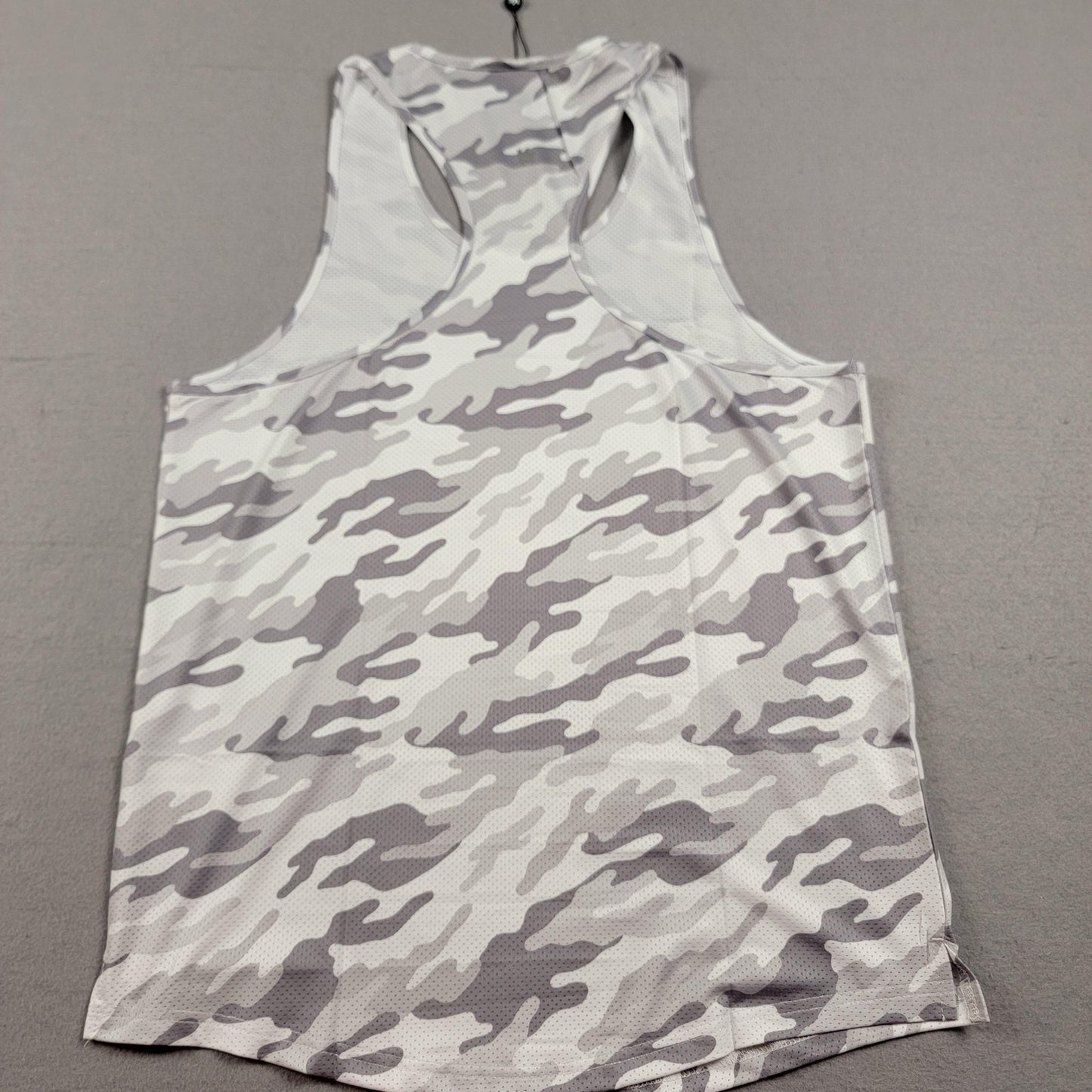 YoungLA Tank Top Mens Large White Camo Mesh Racerback Athletic Gym Model 3051